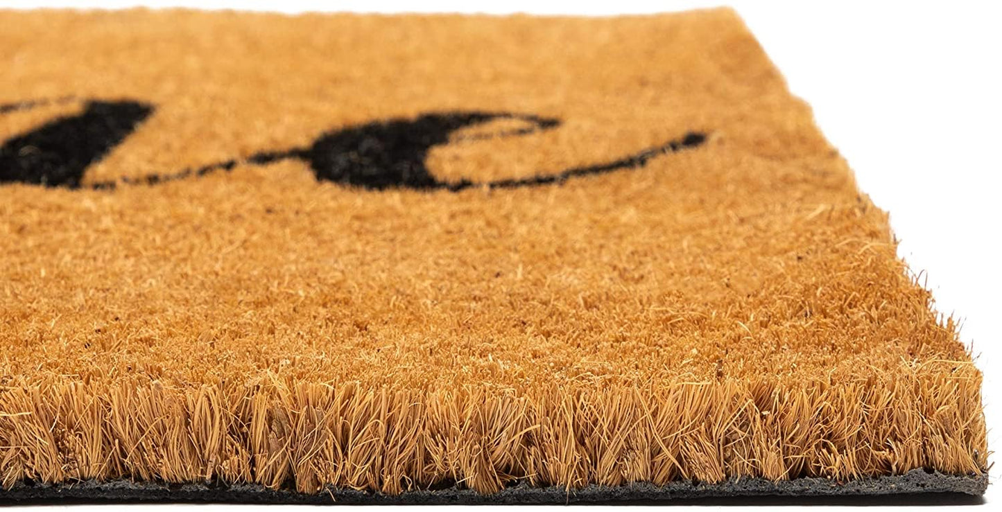 Juvale Welcome Mat Natural Coir Doormat - 30 x 17 in, Natural, Modern - Front Door Mat Outside Entrance & Indoor Entryway