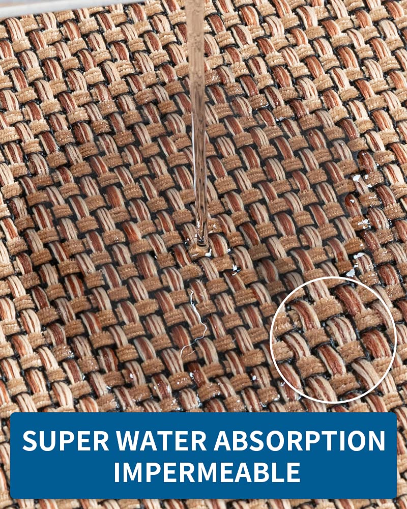 Kitchen Rugs Non Slip Washable, Absorbent Kitchen Mats for Floor, Braided Kitchen Runner Rug with Rubber Backing, Durable Dirt-Resistant Kitchen Carpet for Front of Sink (Beige,20"x47")