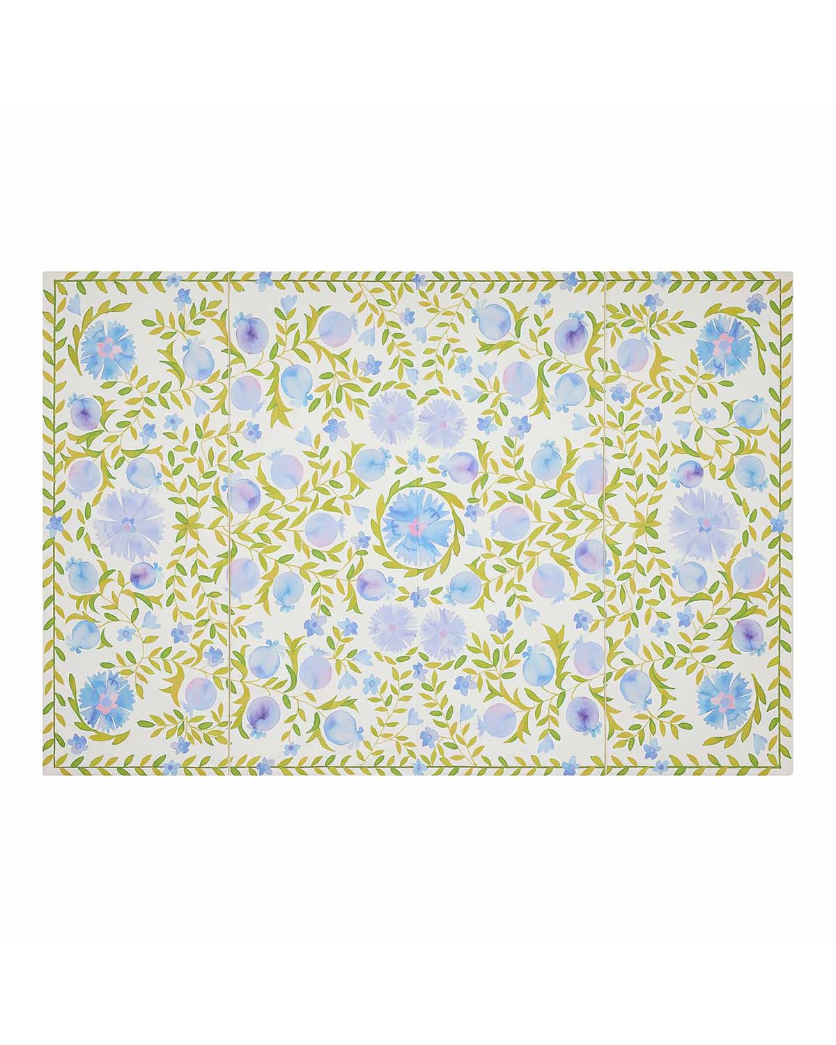 House of Noa Tumbling Play Mat for Floor – Foldable Foam Playmat, Non-Toxic Wipeable Mat | Suzette Bluebell | 4' x 6'