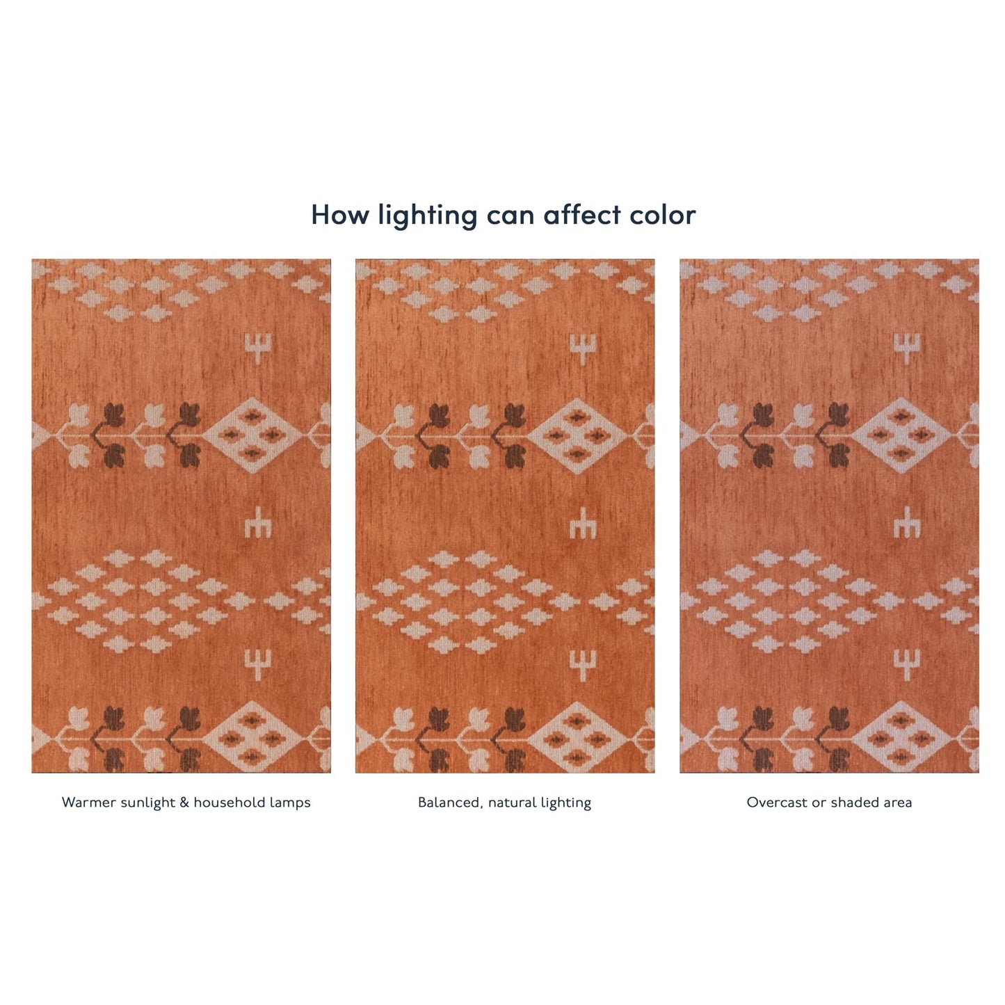 Revival Rugs Garland 8'x10' Washable Area Rug for Living Room Bedroom Dining Room - Oeko-TEX Certified, Peach