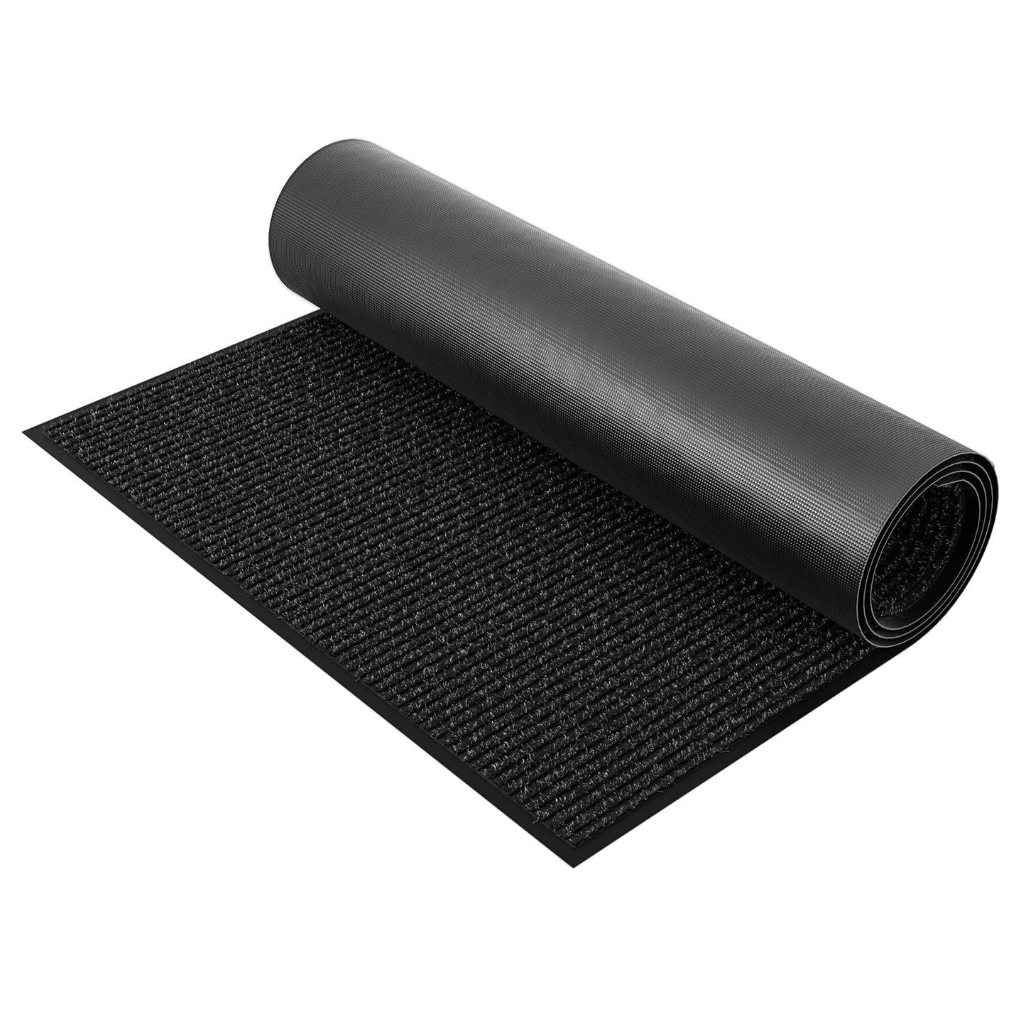 Bathway Front Door Mat 3' x 5' Indoor Outdoor Doormat Heavy Duty Commercial Rugs for Entryway, Waterproof & Mud-Scraping Floor Mat Low Profile, Black Non-Slip Entry Mat for Office Industrial Garage