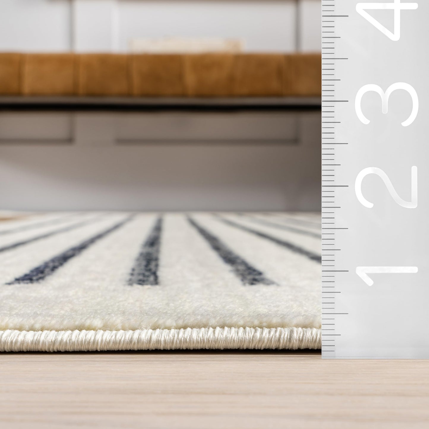 NULOOM Keeva Beige Fringed Performance 3' 3" x 5', Keeva Beige Soft and Cozy, High Traffic, Easy Clean, Durable Area Rug for Bedroom, Living Room, Dining, Den, Foyer, Entryway