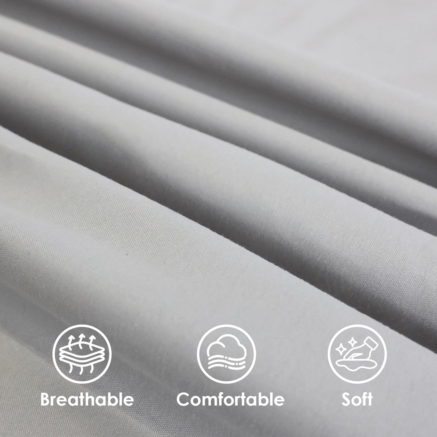 SCHNAUZER HOME Mattress Cover for 2-4" Thick Japanese Futon Mattress, Floor Mattress Tatami Mats Cover with Zipper, Dustproof and Machine Washable, 84" L×58" W, Grey, Full