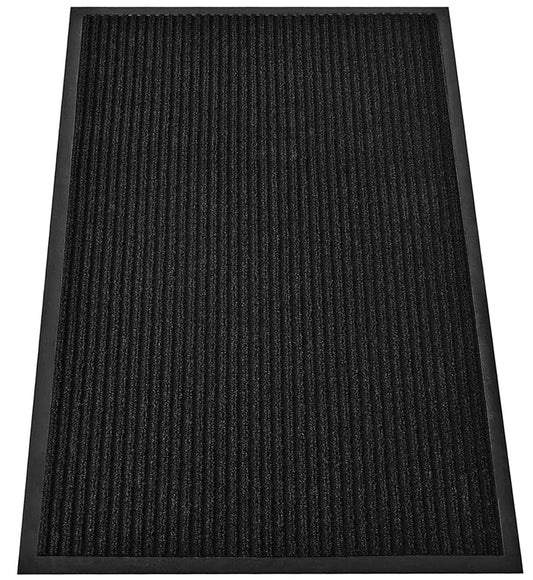 SRDDQLC Door Floor Mat Commercial Grade Large Size Heavy Duty Tough Entry Collection Slip Skid Entrance Mat with Rubber Backing Low Profile (Black, 4x6FT)