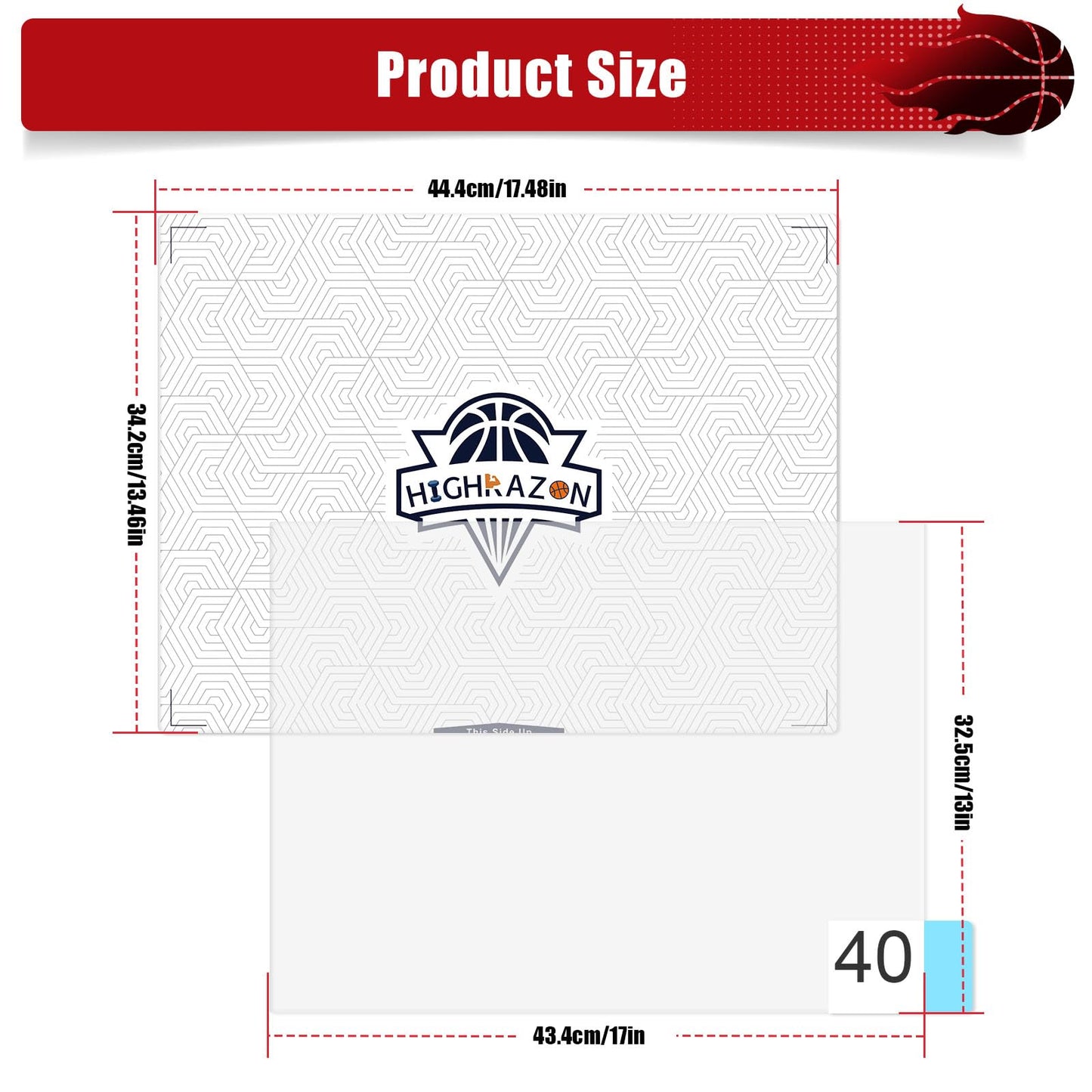 HIGHRAZON Courtside Basketball Sticky Mat,Includes 40 Sticky Sheets Non-Slip Sticky Shoe Mat for Basketball Court Shoe Grip,Courtside Shoe Grip Traction Mat,Improves Traction and Cleans Dust,Dirt