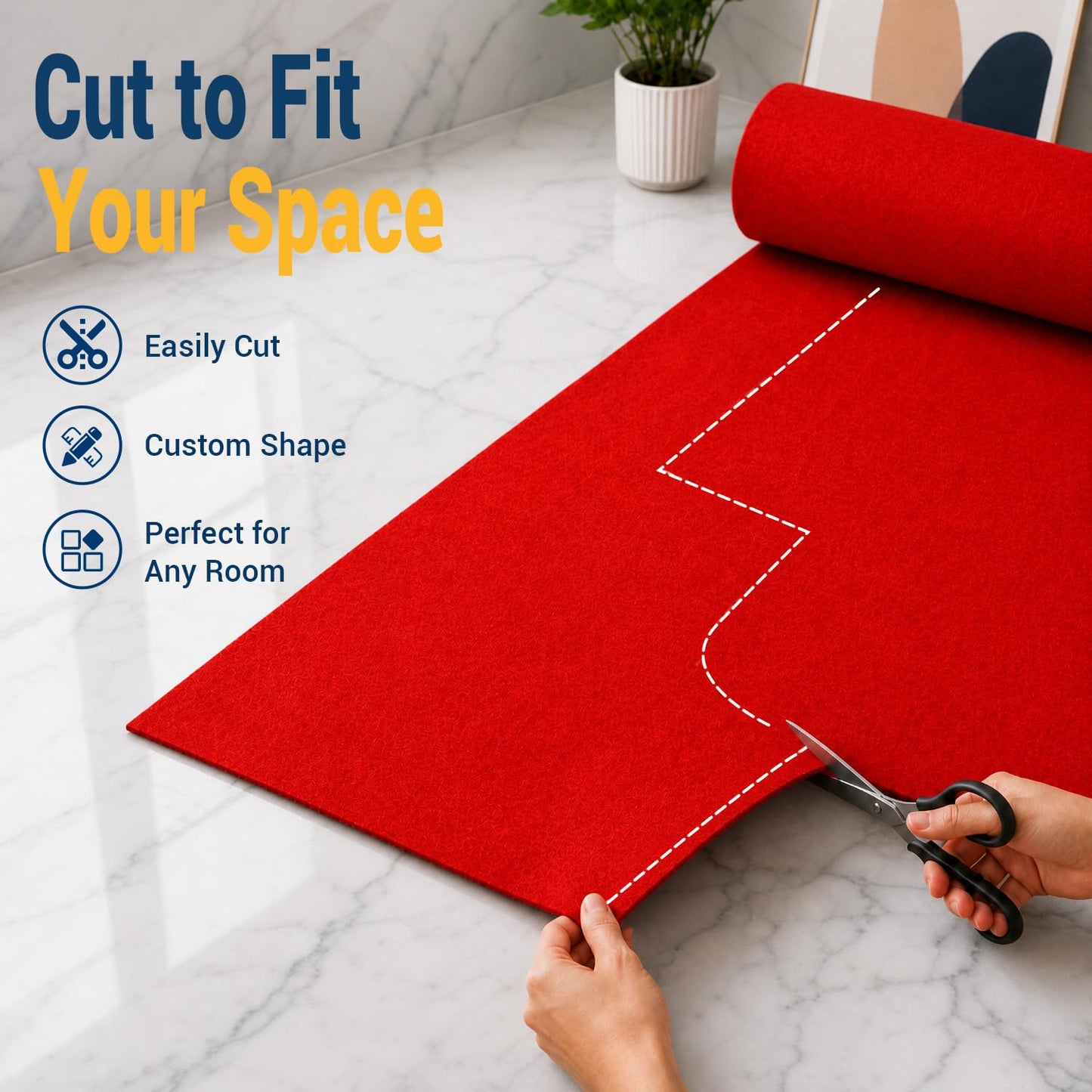 Red Carpet Runner for Party,3x20 Feet Non-Slip Waterproof Aisle Runner Carpet Rugs with Rubber Backing Perfect for Festival Celebration,Prom Proposal & Wedding, Graduation Ceremony, Award Ceremony
