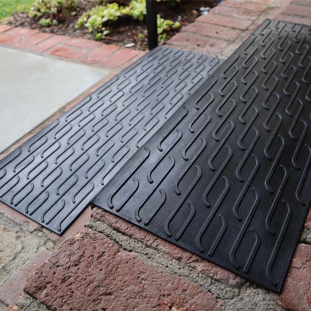 Rubber-Cal Chelsea Rubber Stair Mats - 9.75" x 29.125" - 6 Pack