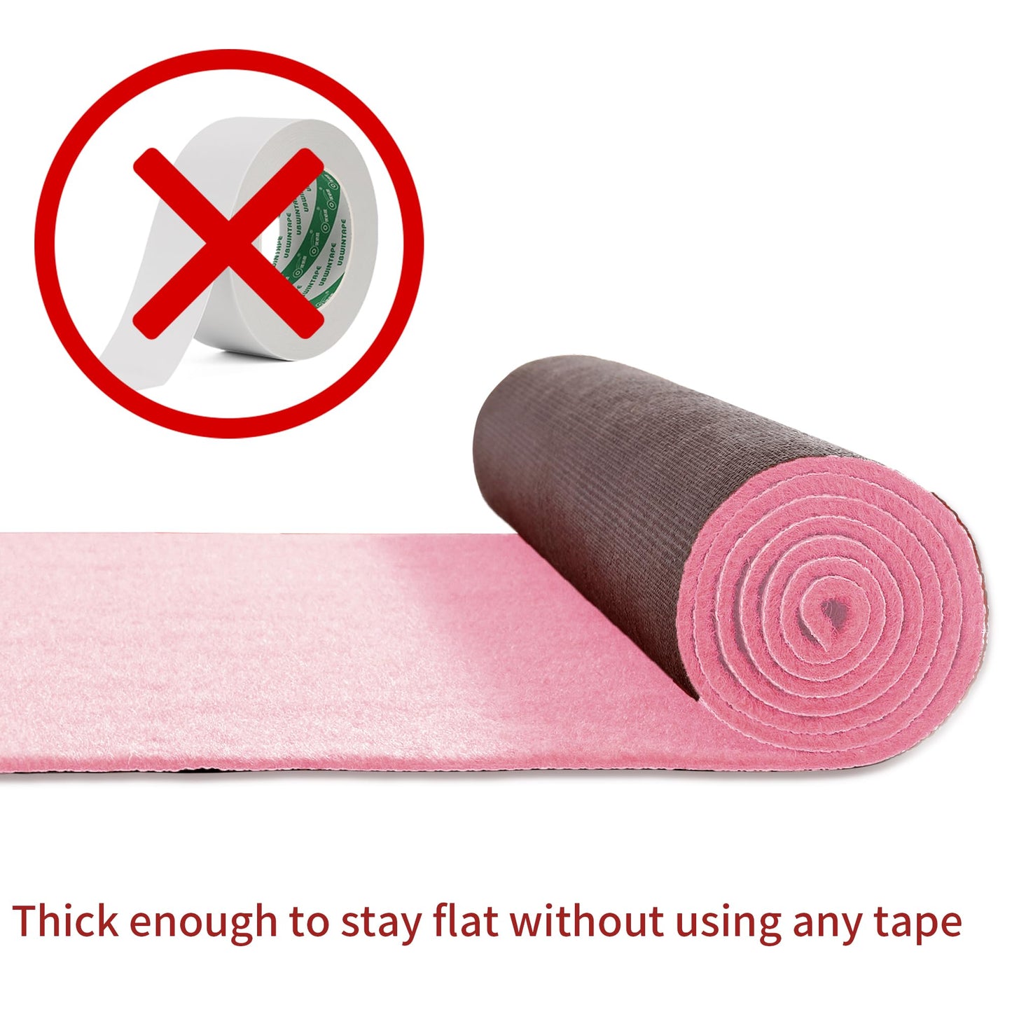HOMBYS 450 GSM Extra Thick 3x10 ft Pink Carpet Runner for Partys & Events, Heavy-Duty Felt Aisle Runway Rug for Steps, Prom Proposal & Wedding Ceremony Decorations, Hollywood Oscars for VIP Awards