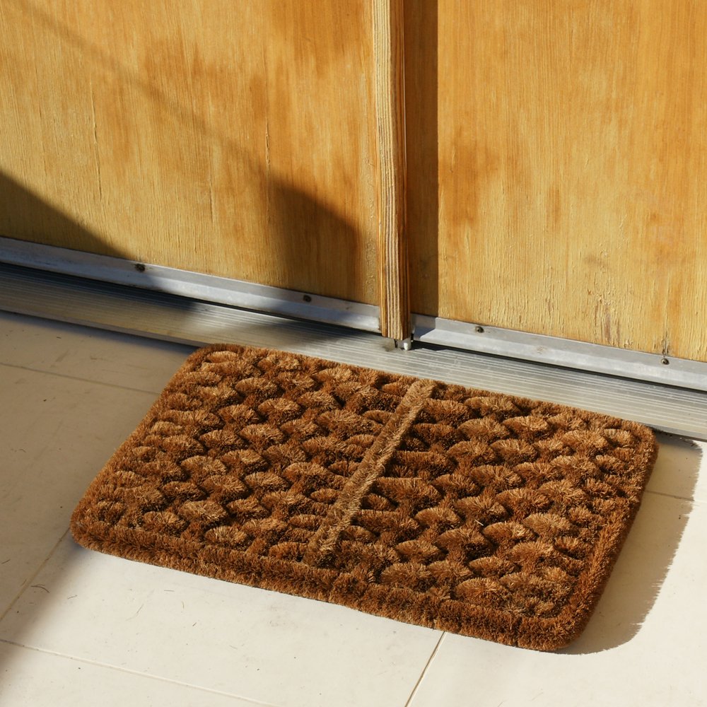 Rubber-Cal "Shiraz Outdoor Scraper Door Mat, 16 by 24-Inch, Tan, Model: 10-100-511