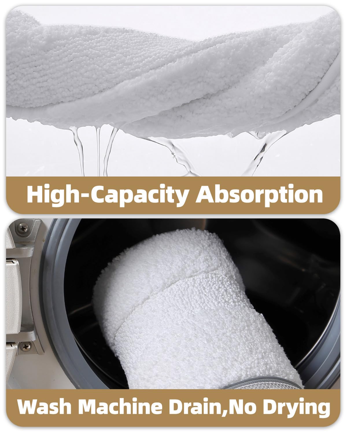 Color&Geometry White Bathroom Rugs 30x20, Extra Soft Absorbent Microfiber Bath Rugs, Non-Slip Bathroom mat, Washable Plush Bath Mats for Bathroom, Shower, Bathtub, Laundry, White