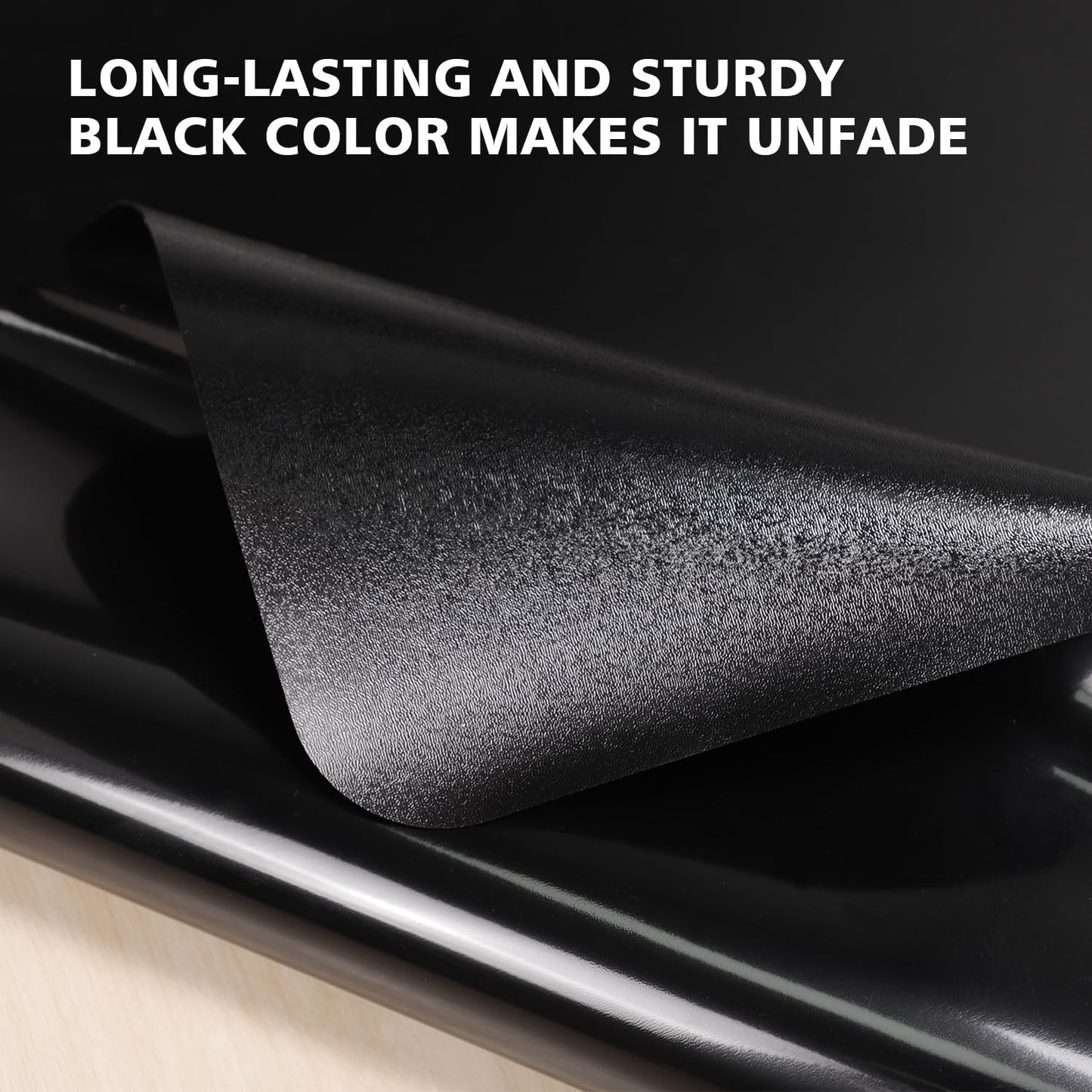 FURKIT Vinyl Floor Mat for Home，5'×7' Black Waterproof Area Mat for Under Dining Room Table, Sturdy Plastic Rug Protector for Kitchen, Living Room, Yard, Garage