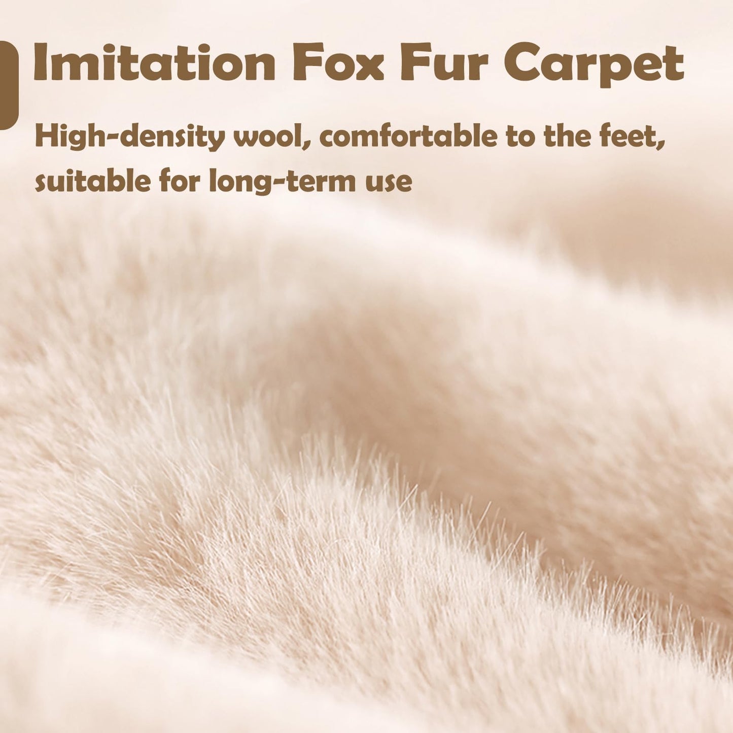 LLSPW Fluffy Synthetic Rabbit Fur Area Rug Soft Faux Rabbit Plush Rug Machine Washable Non-Slip Backing High Density Floor and Sofa Seat Cushions for Living Room White and Blue 2x6 ft