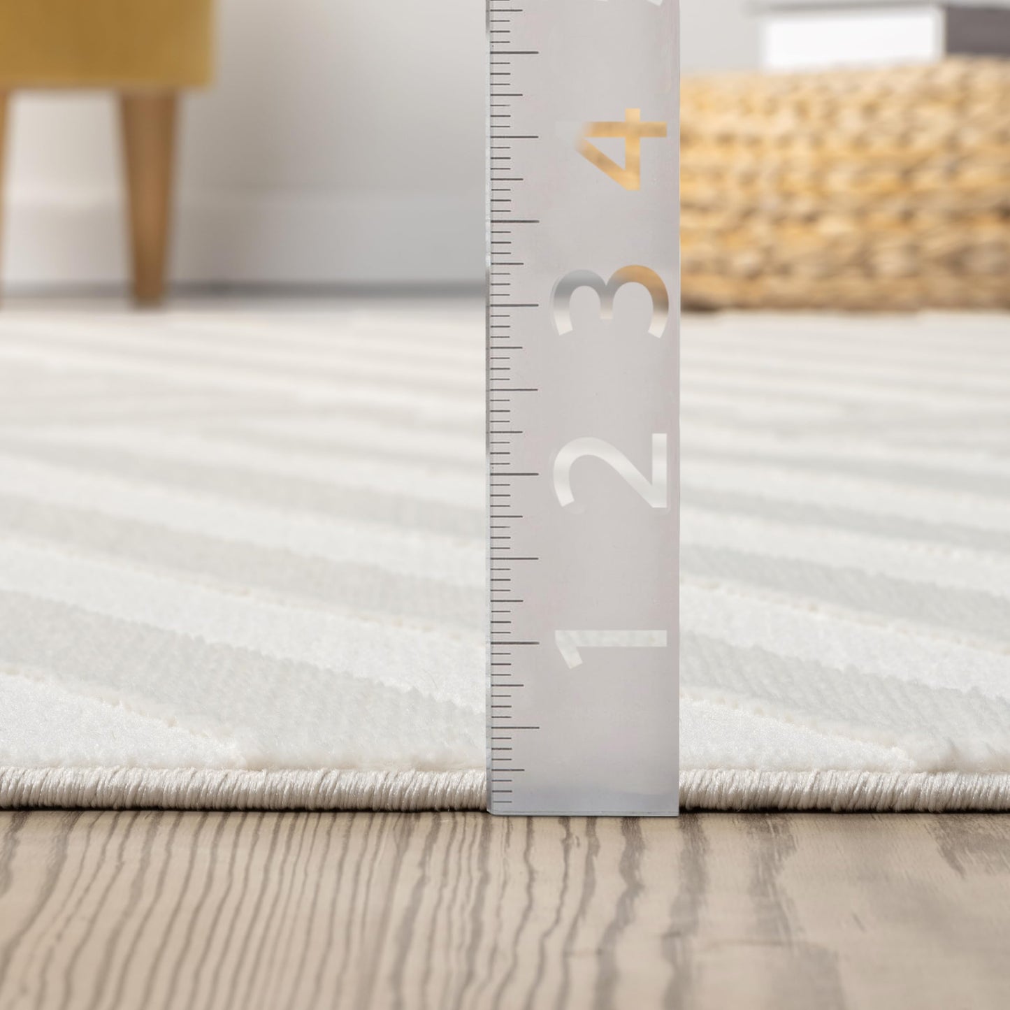 Abani Zen 5' x 8' Cream Rug – Neutral Modern Linear Pattern, Soft Area Rug for Living Room & Bedroom, Durable & Easy to Clean