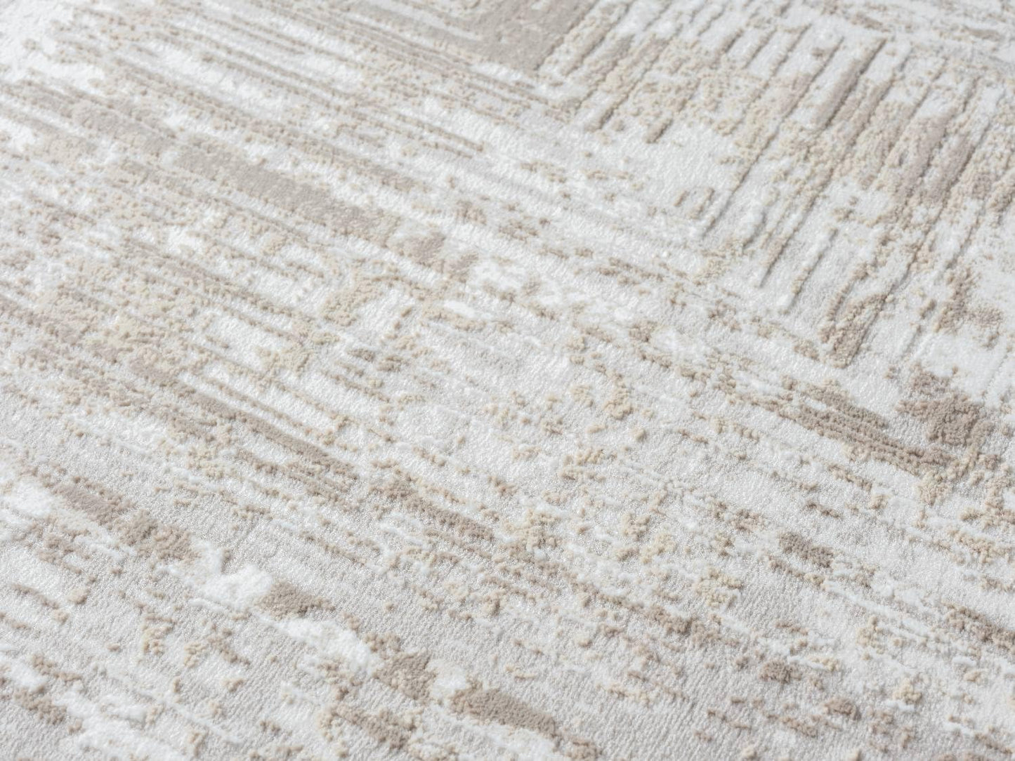 RUGGERRUGS Amy Modern Abstract Area Rug for Living Room, 4x6 Contemporary Textured Geometric Beige Neutral Rug, Stain Resistant Non-Shedding Carpet for Bedroom, Dining Room or Kitchen (4' x 6', Beige)