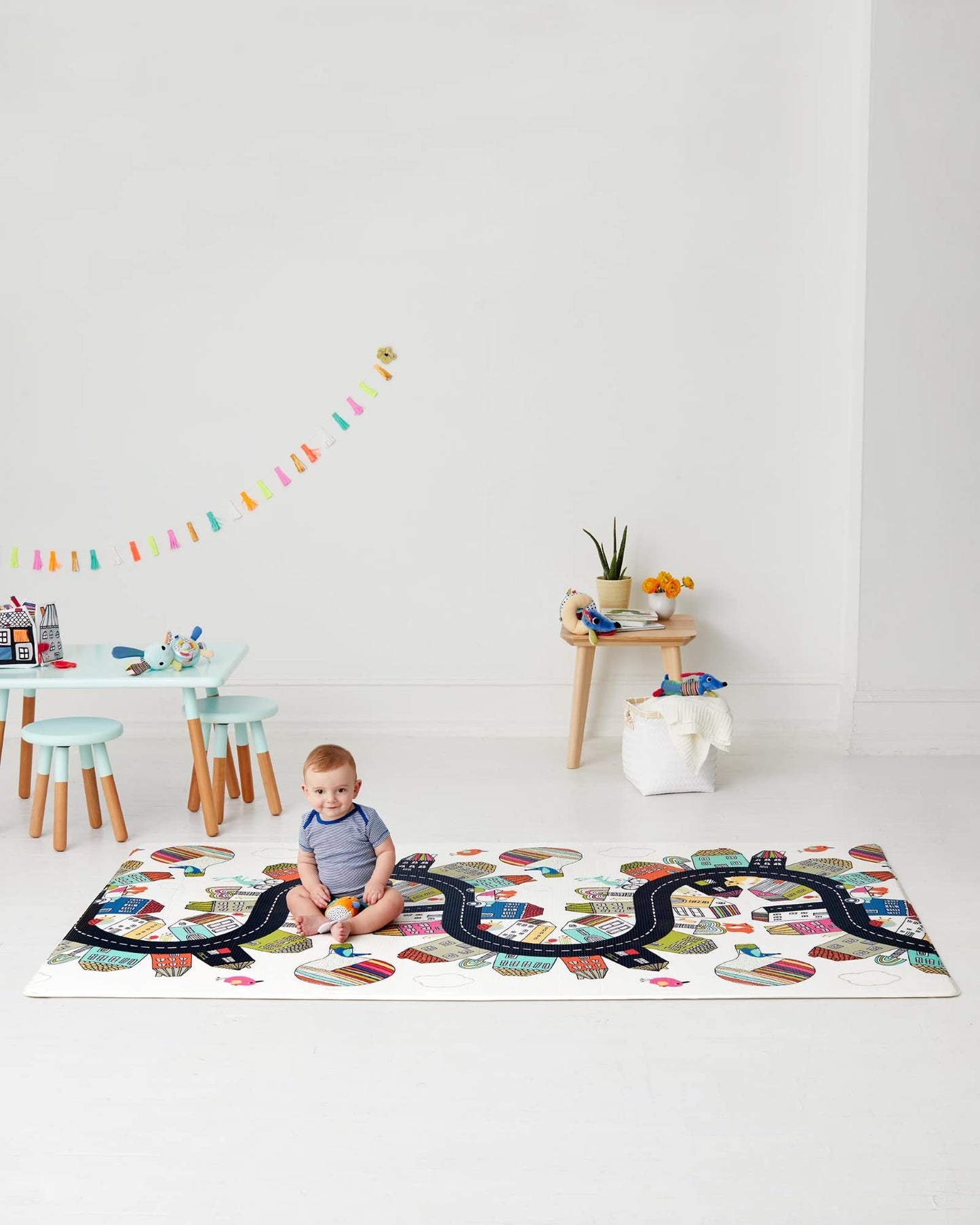 Skip Hop Baby Play Reversible Foam Floor Mat, Vibrant Village, 86" X 52",