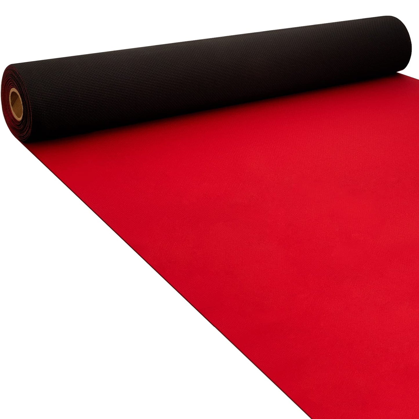 Boao 20 x 2.3 ft Neoprene Carpet Runner Reusable Plastic Floor Runner Non Slip Rubber Backed Rugs for Hallway Aisle Carpet Roll for Wedding Party Decor Prom Business Outdoor(Red)