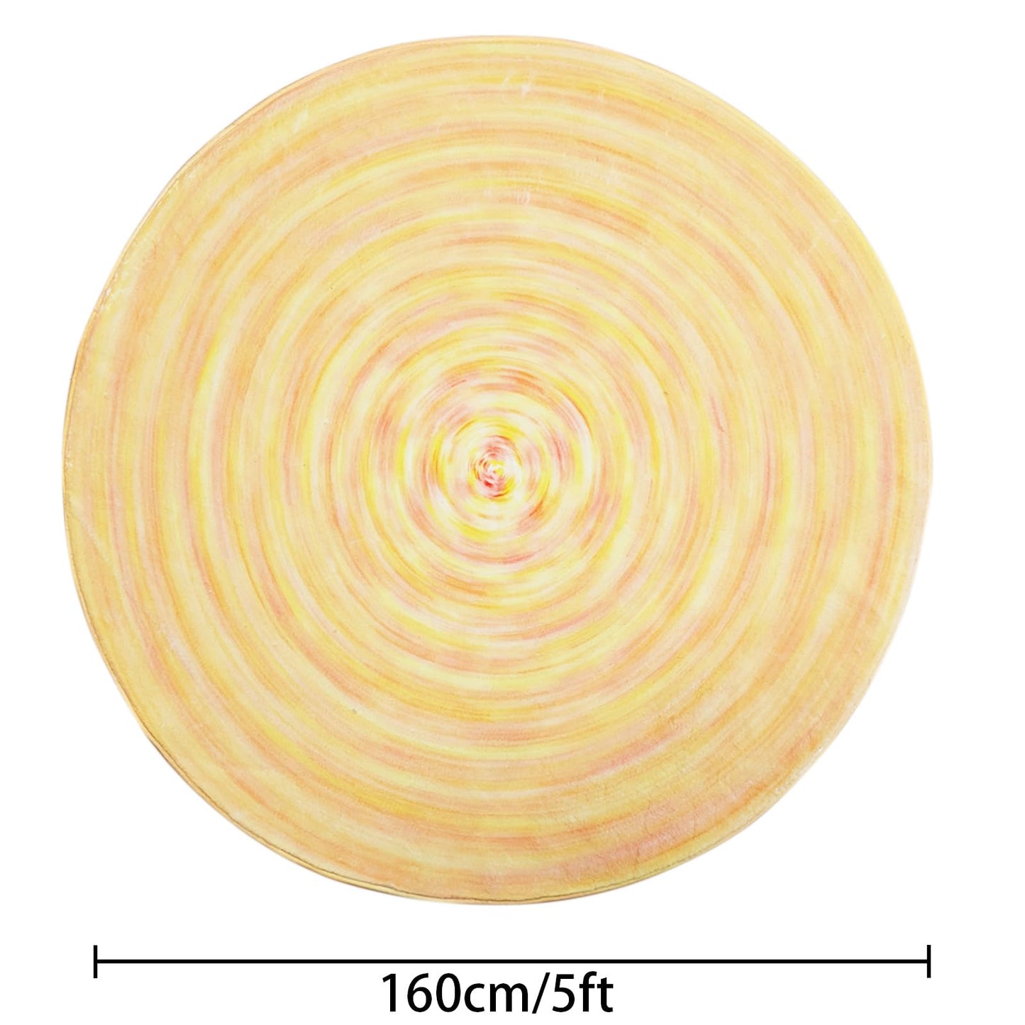 Lacomfy Kids Rug 5.2Ft Round Play Carpet for Boys Girls Bedroom Nursery, Soft Playroom Rug for Toddlers Children, Neutral Modern Abstract Mat for Dorm Bedside Living Room Indoor Decor, Yellow Gradient