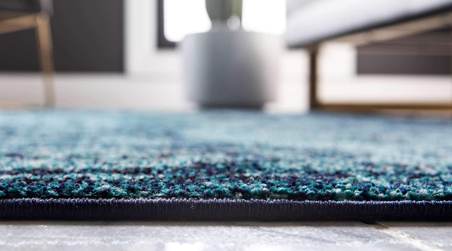 Unique Loom Medici Collection Vintage Botanical Traditional Blue Area Rug (5' 0 x 8' 0)