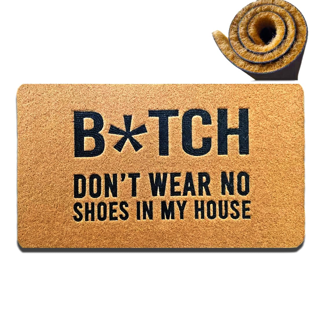 Accssoey Funny Doormats,Coir Don't Wear No Shoes in My House Entrance Floor Mat Funny Doormat Door Mat Decorative Doormat 18 x 30 Inch