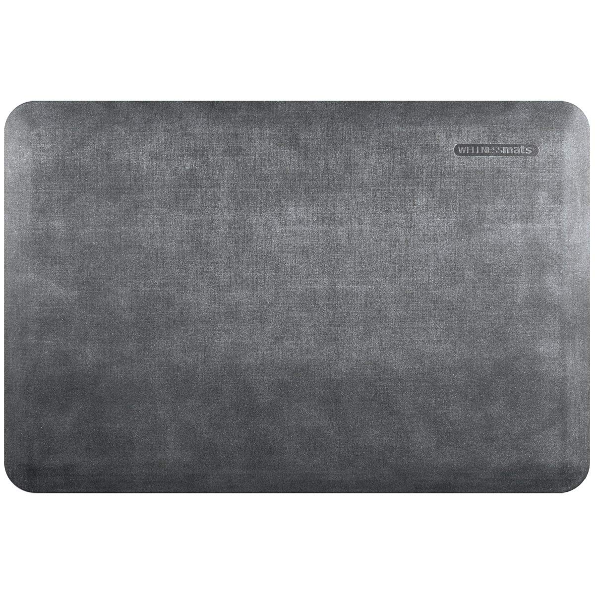 WellnessMats Linen Collection Anti-Fatigue Floor Mat, Polyurethane – Ergonomic Support Pad for Home, Kitchen, Garage, Office Standing Desk – Water Resistant - Made in USA