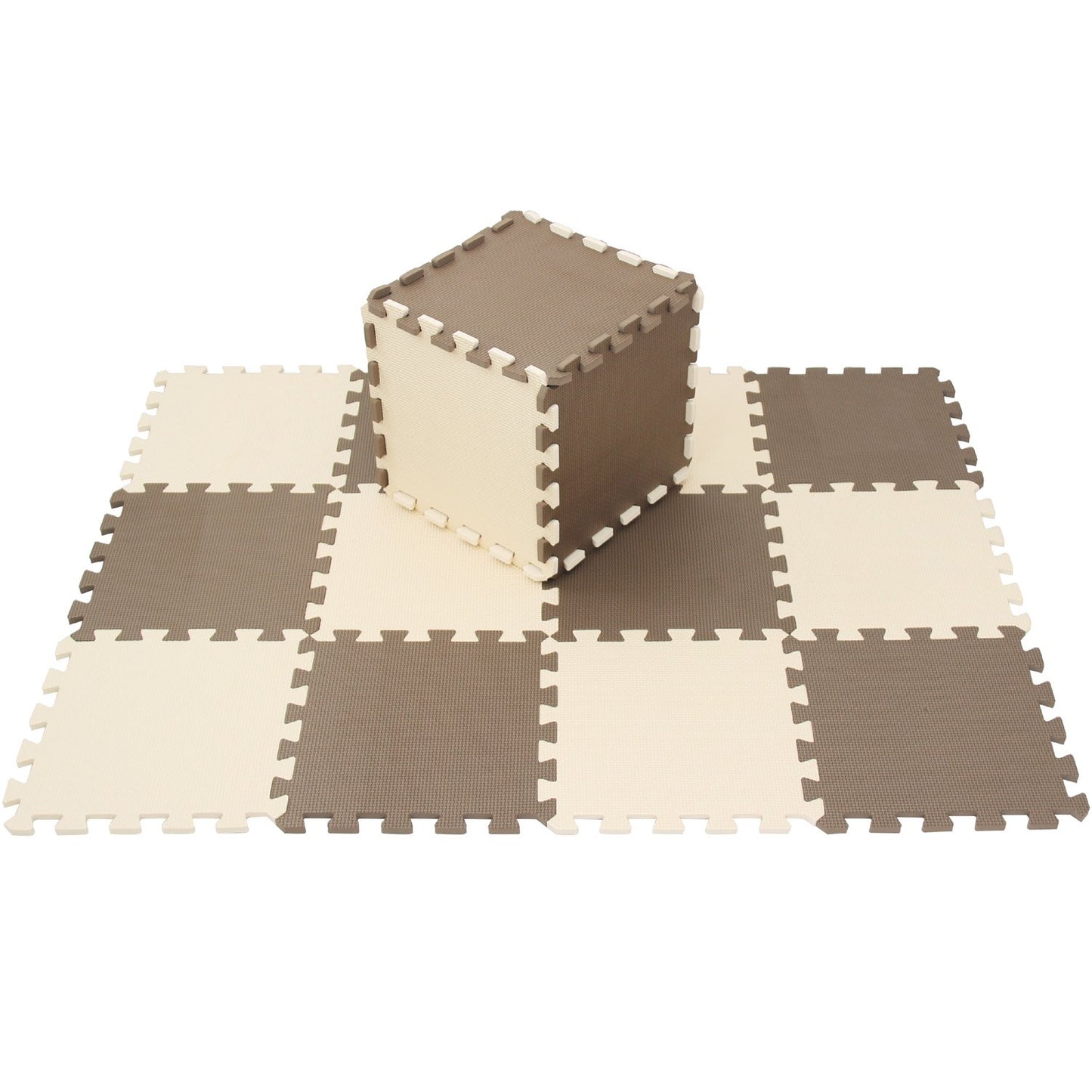 MQIAOHAM® 18 Pieces Puzzle Play Mats, Soft Baby Play Mat, Kids Interlocking Foam Floor Tiles, Carpet Playmats G301018-106110