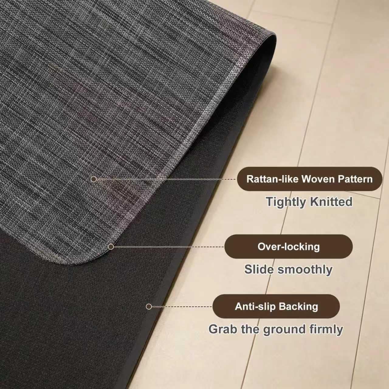 Riveroy Office Chair Mat for Hardwood Floors,Not for Carpets,(Black, “48 x36in”)