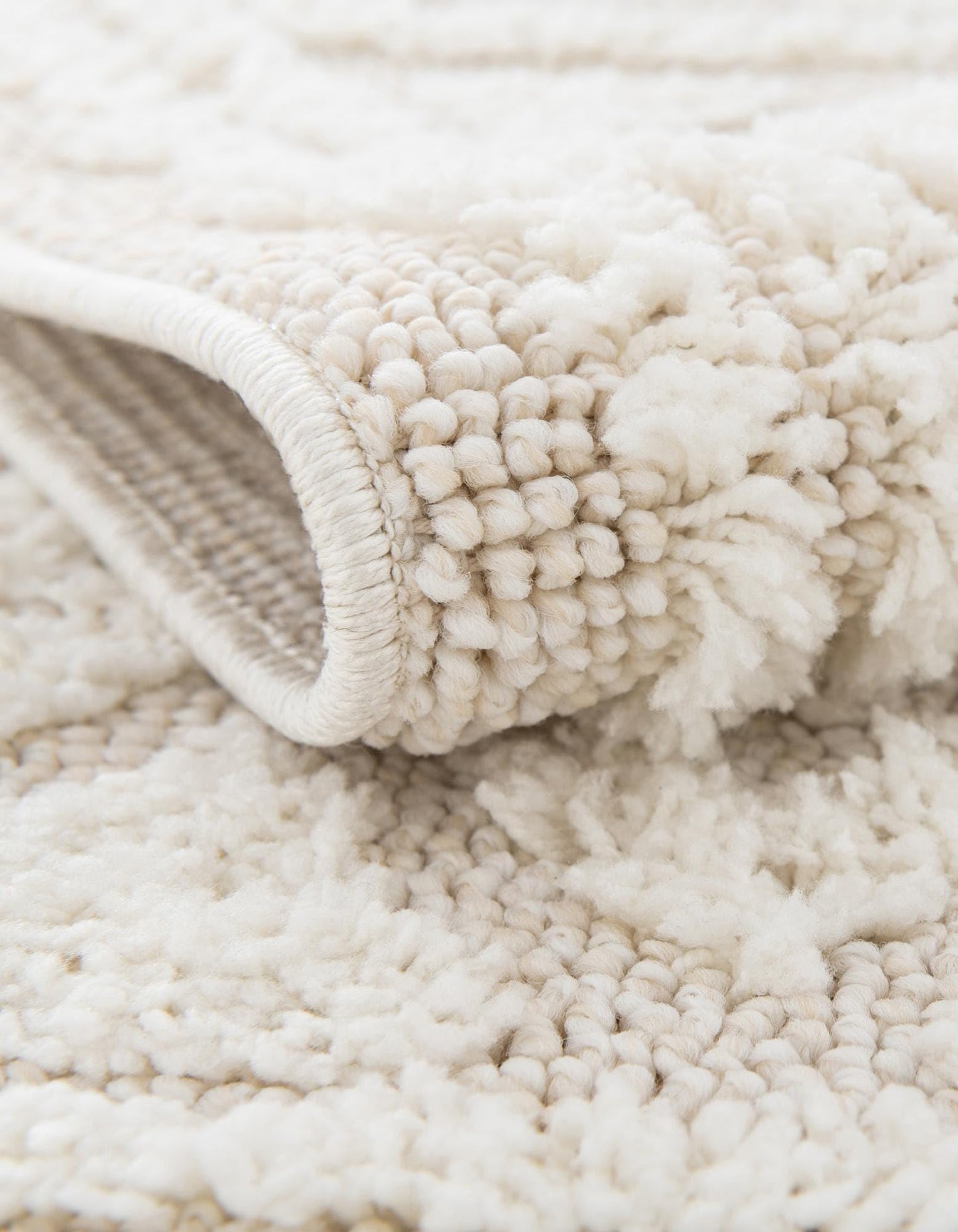 Rugs.com Boho Collection Rug – 4 Ft Runner Ivory Medium-Pile Rug Perfect for Hallways, Entryways