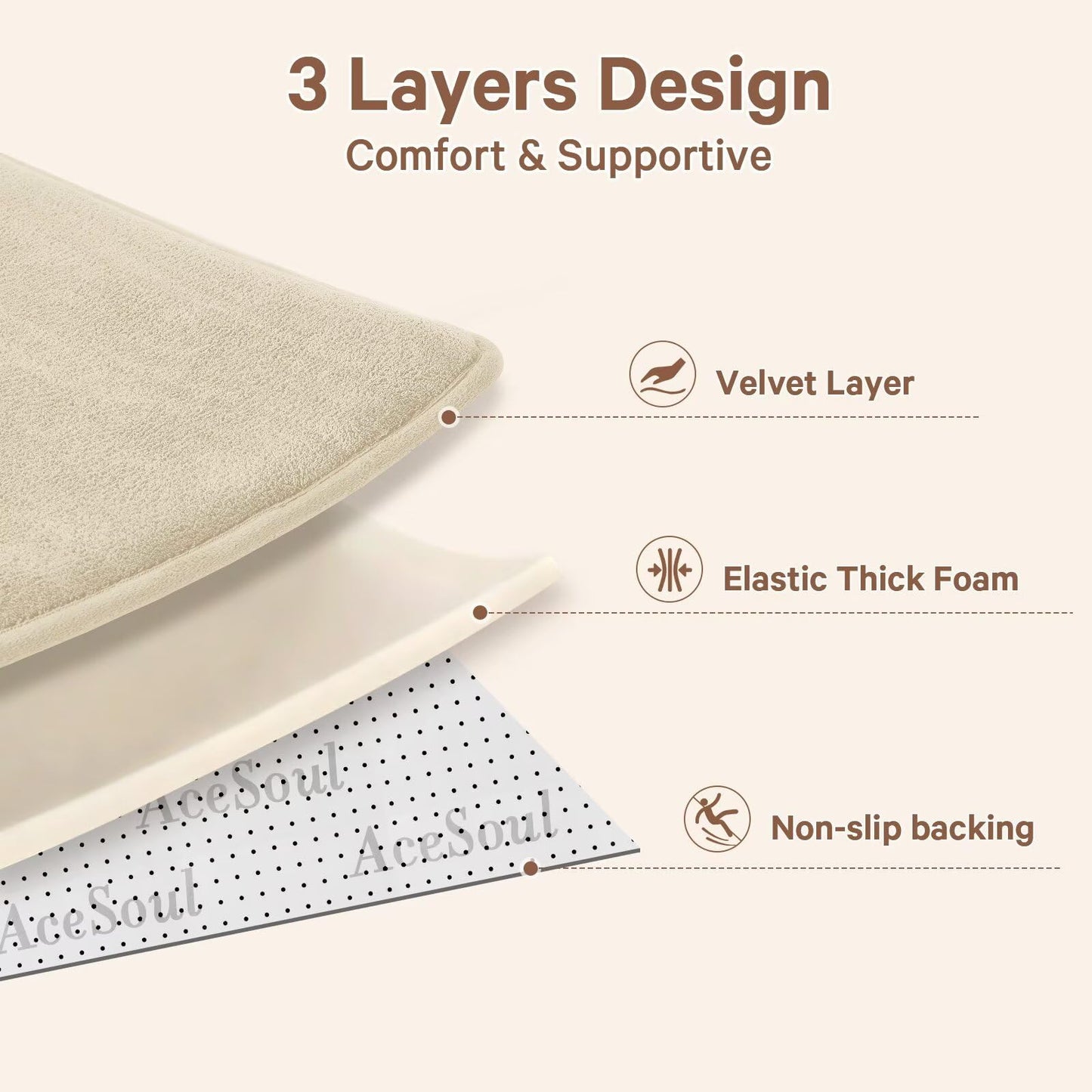 Baby Play Mat for Floor,Ultra Thick Elastic Foam 59"x59" Playmat Tummy Time Muscle Crawling Exercise Activity Cushion Gym Mat Nursery Playroom Area Kids Rug for Babies, Toddlers,Infants,Beige