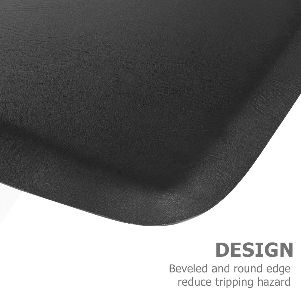 Mefeir 3' x 4' - 1 inch Thick Salon Anti Fatigue Mat for Hair Stylist, Semi Circle Comfort Barber Shop Beauty Floor Mats Under Styling Chair