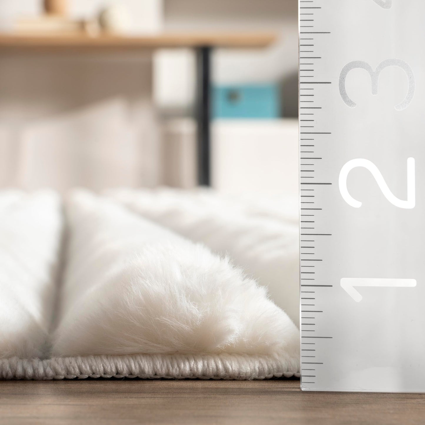 Nuloom SuperiorWash Collection Kai Off-White, 5' x 8', Fluffy and Cozy, High Traffic, Stain Resistant, Easy Clean, Durable Washable Area Rug for Bedroom, Living Room, Dining, Den, Foyer, Entryway