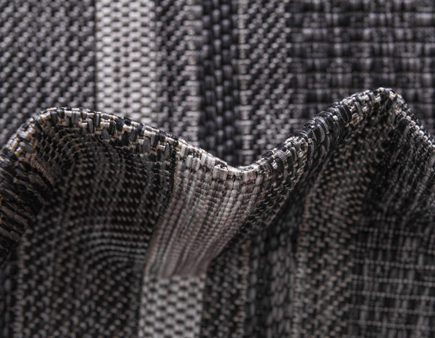 Unique Loom Outdoor Border Collection Area Rug - Soft Border (5' 3" x 8' Rectangle, Black/ Ivory)