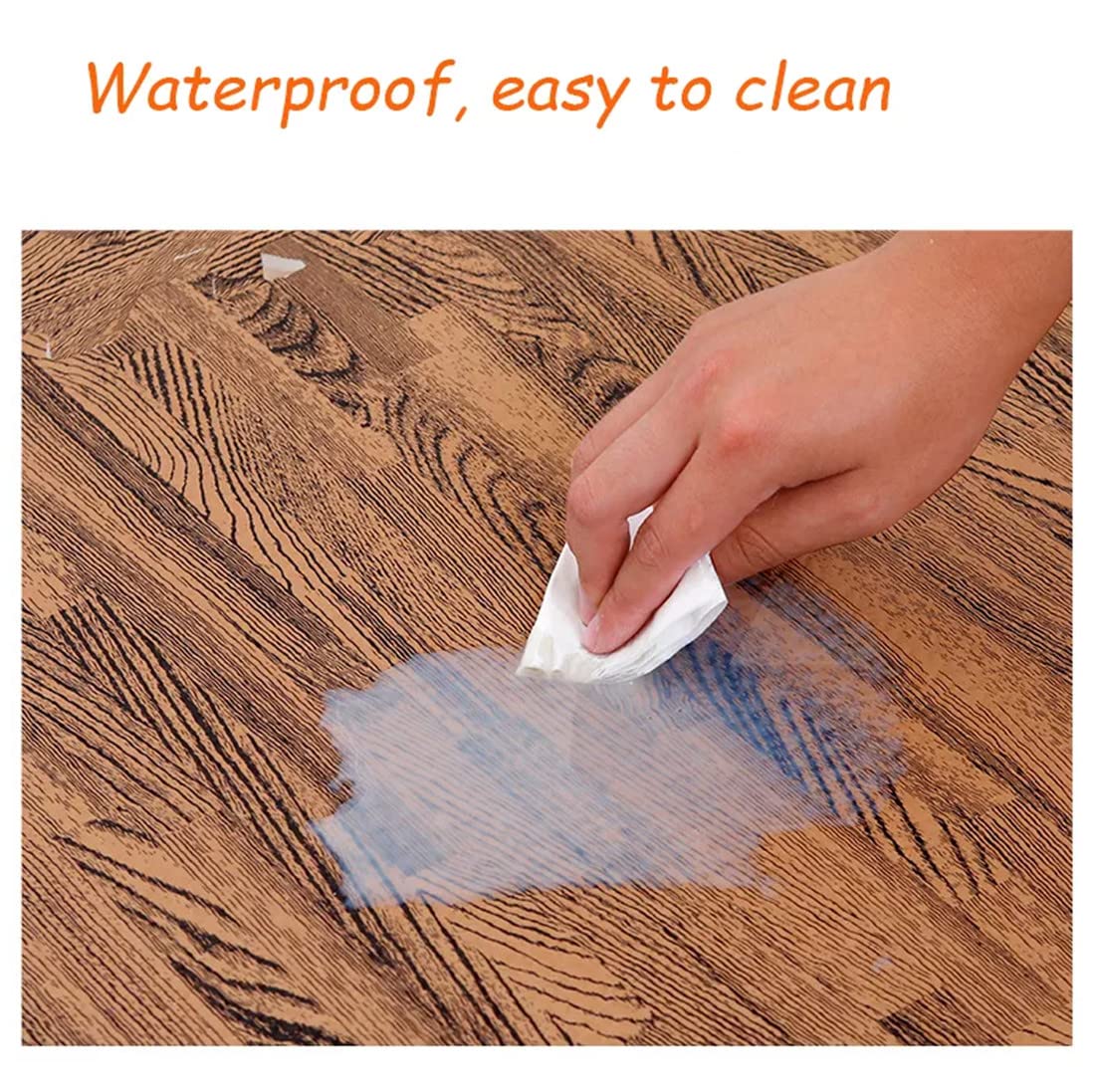 Smabee 16pcs Interlocking Printed Wood Grain EVA Foam Mats Protective Floor Tiles Exercise Play Mat for Kids Room Parlor Bedroom Home 11.8" x 11.8" (Wood Grain Brown)