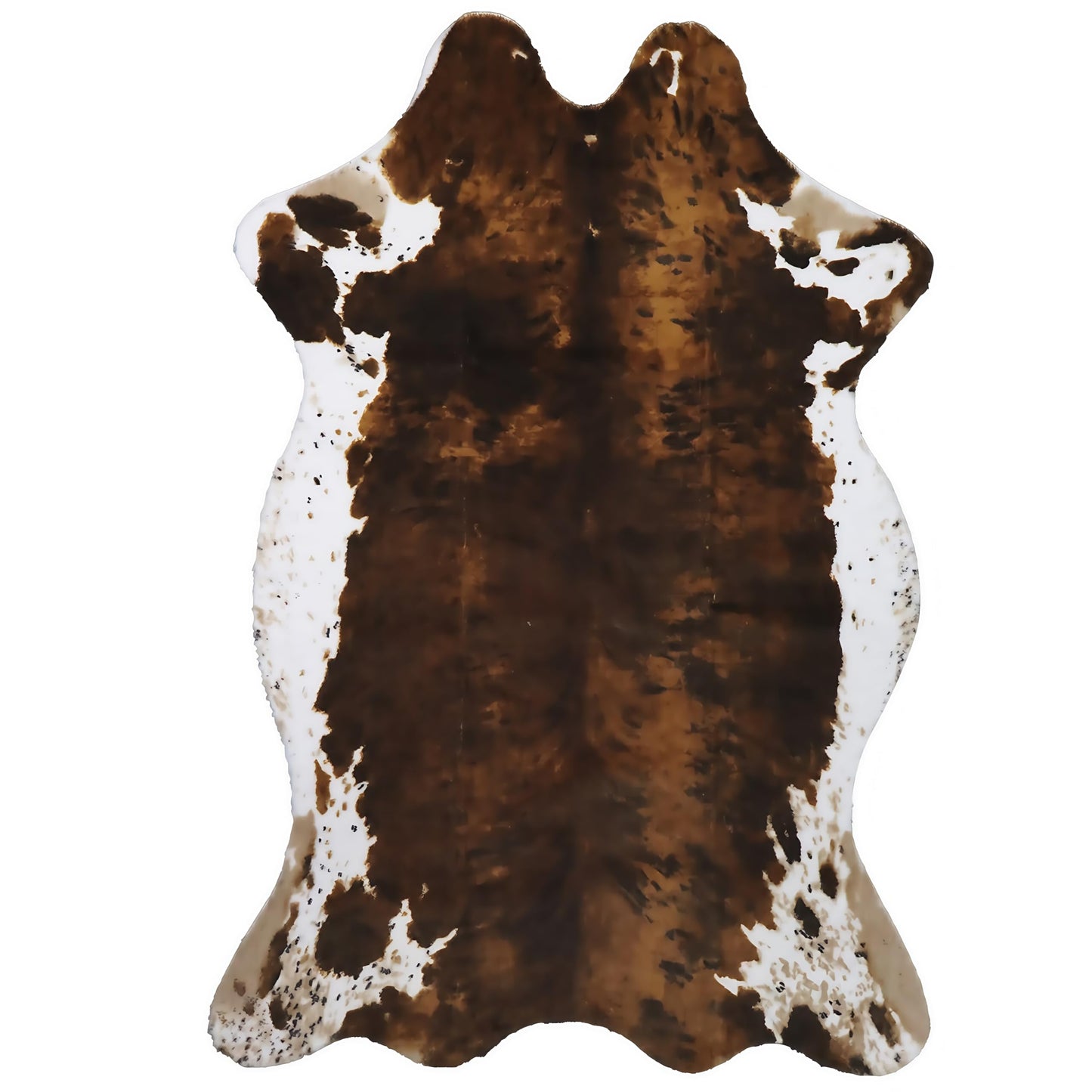 Sgizoku Cow Print Rug - 3.6x2.5 Feet Cow Hide Rugs Faux Cowhide Rug Cute Area Rug Fun Western Room Decor Cow Rugs for Living Room Bedroom Non-Slip Yellow-Brown(43 inches x 29 inches)