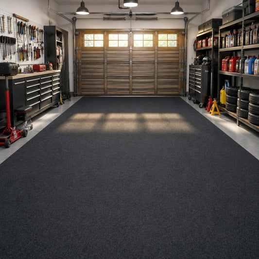 Garage Floor Mat 6 x 8 Ft, Absorbent Oil Parking Mat for Under Car, Non-Slip Waterproof Rubber Backing, Heavy Duty Garage Flooring Protector for Cars, Driveway, Workshop, Easy to Cut & Clean