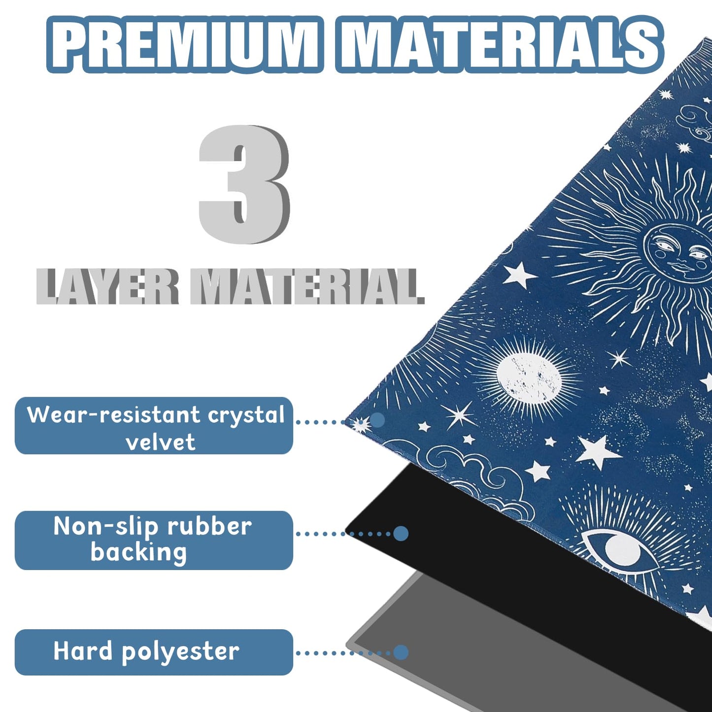 Office Chair Mat for Hardwood Floor 48"X 60" Heavy Duty Desk Chair Rug for Under Gaming Rolling Chairs Computer Decor Protect Mats Low Pile Non-Slip Rubber for Carpet & Tile Floor- Gothic