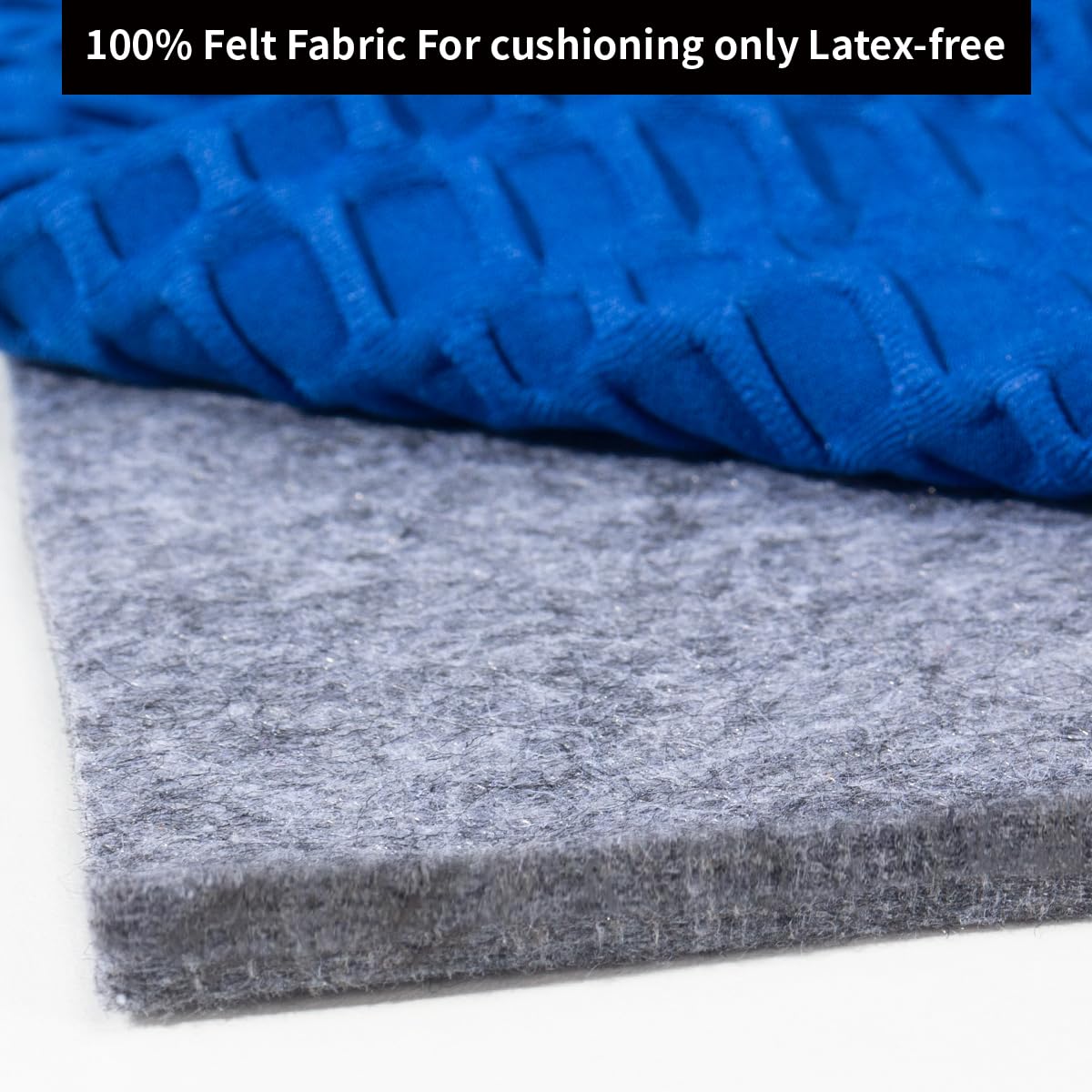 Felt Rug Pad - 1/2 4x6 Foot Extra Large Area Liner for All Floors and Trims, Thick Pad for Hardwood Floors Under Rugs, Keeps Rugs Softly and Securely in Place