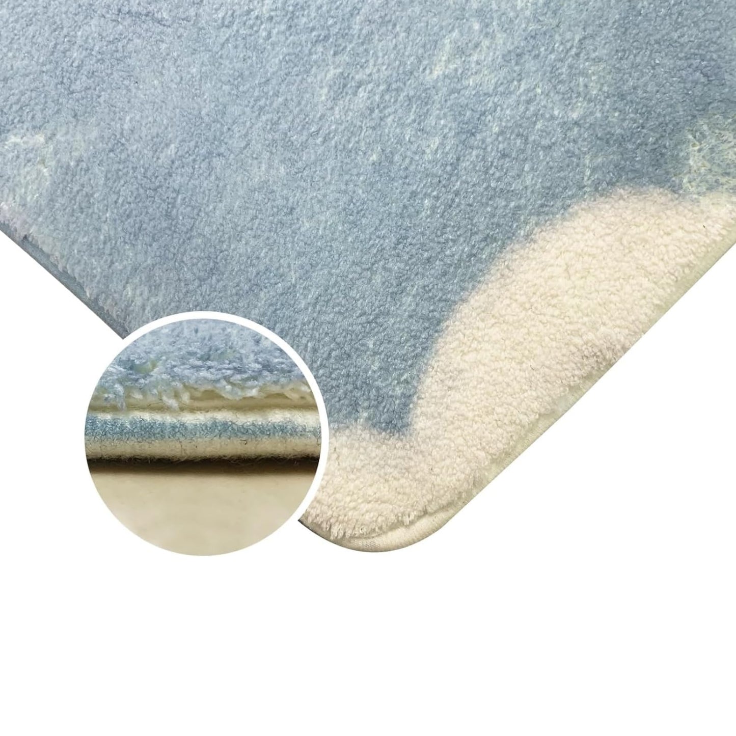 USTIDE 5 x7 Blue Sky White Cloud Area Rug Super Soft Fluffy Wool Rug Kids Rug Non Slip Carpet Floor Mat for Living Room Bedroom Children Room Nursery