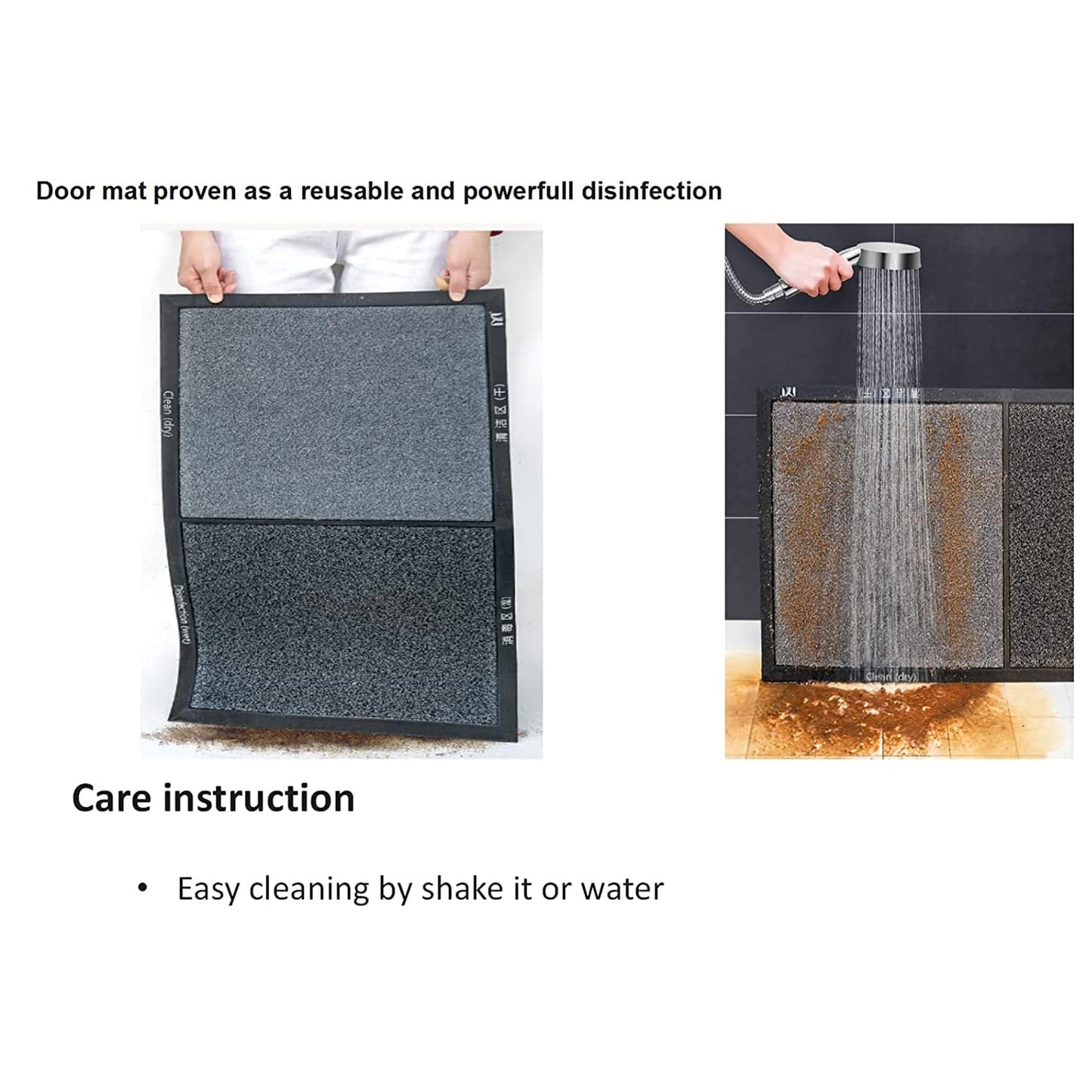 SINOPED Disinfecting Sanitizing Floor Entrance Door Mat, Disinfection Entry Rug Shoe Sanitizer, Shoe Tray for Entryway Indoor Outdoor Doormats (Small - 17x31 inch)