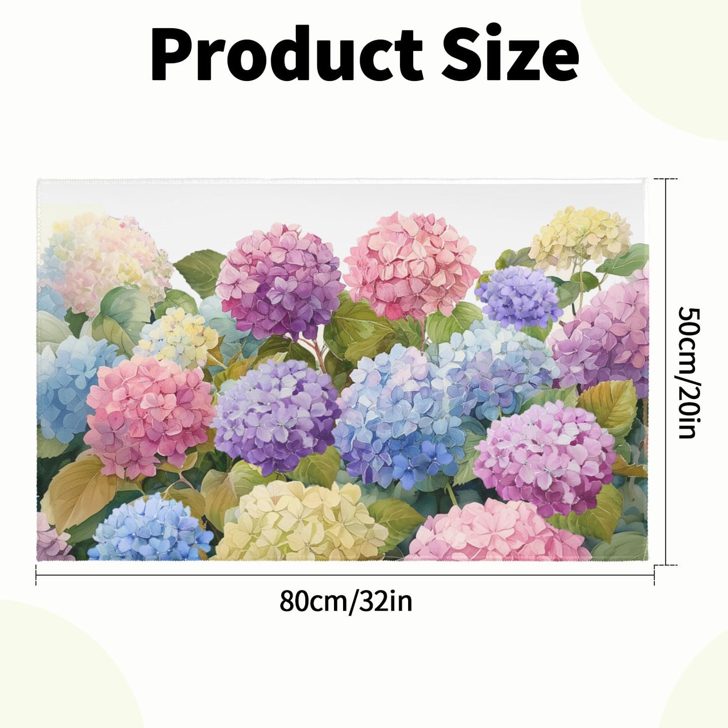 Kwlegh Hydrangea Bath Rug Spring Summer Bath Mat 20x32 Inch Purple Pink Blue Hydrangea Flowers Bathroom Rug Non Slip Absorbent Doormat for Bathroom Entryway Living Room