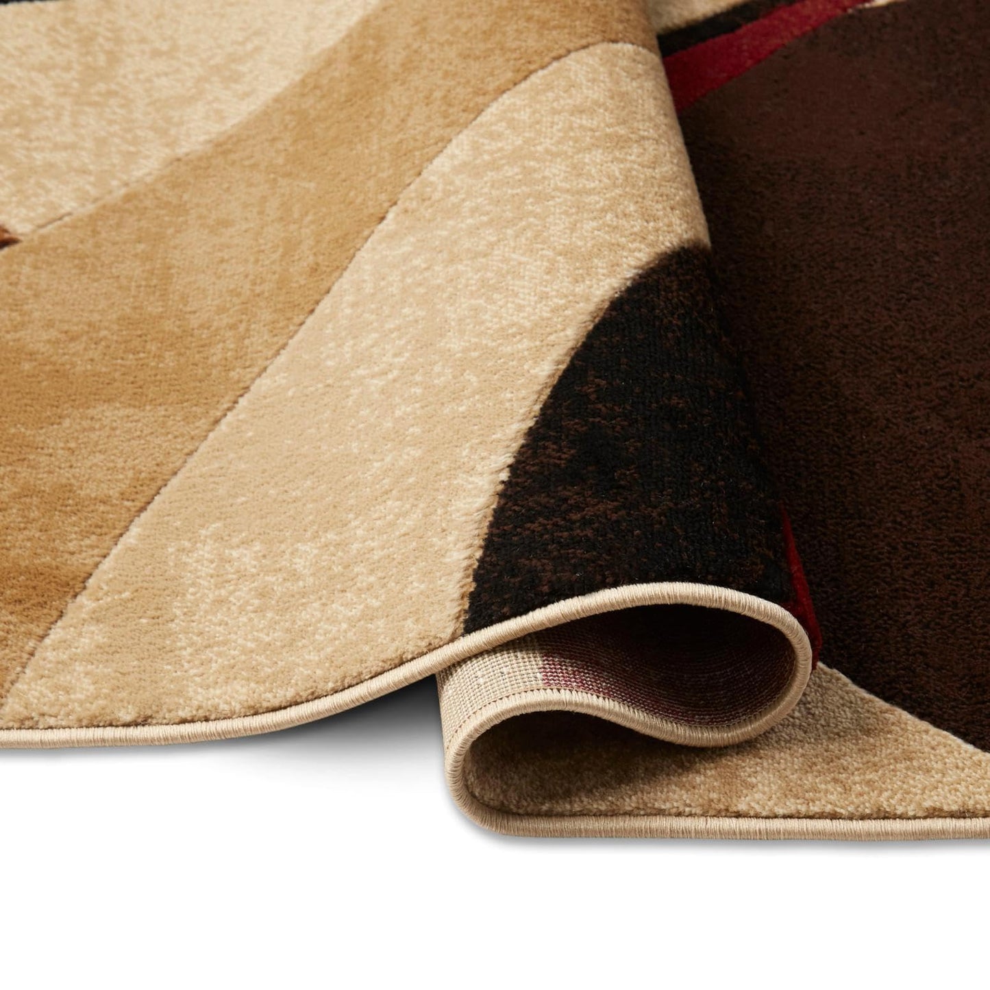 Home Dynamix Tribeca Slade Modern Area Rug, Abstract Brown/Red 39"x55"