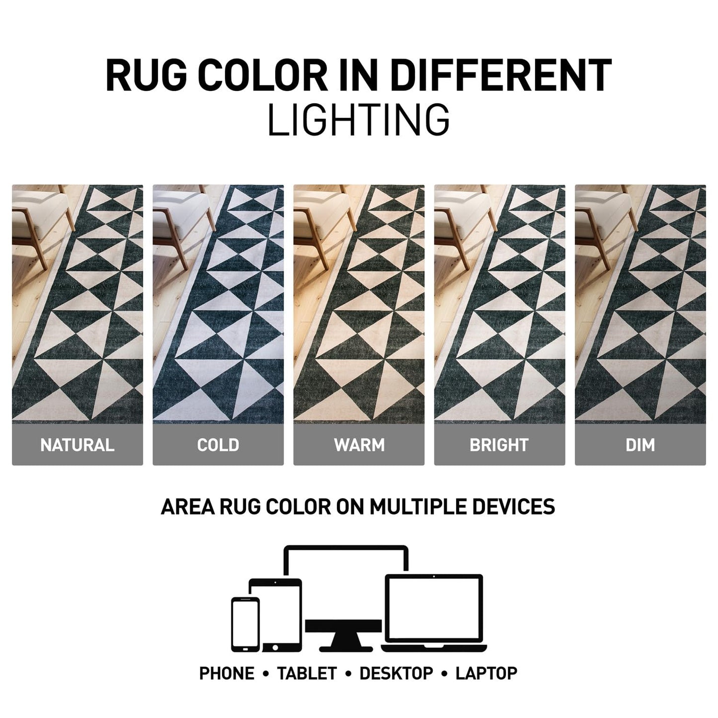Rugshop Geometric Diamond Washable Non Slip Area Rug 5' x 7' Cream