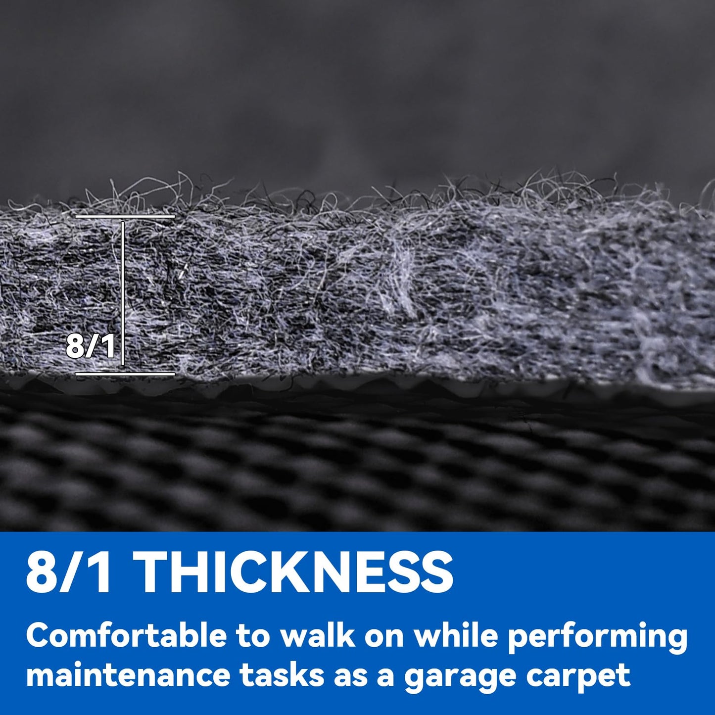 Evercomfy Garage Floor Mat, 7.4 x 8.4 Ft Waterproof Mat with Non-Slip Backing, Reusable Absorbent Surface, Easy Clean Floor Protector Oil Spill Mats for Garage, Driveway, Workshop