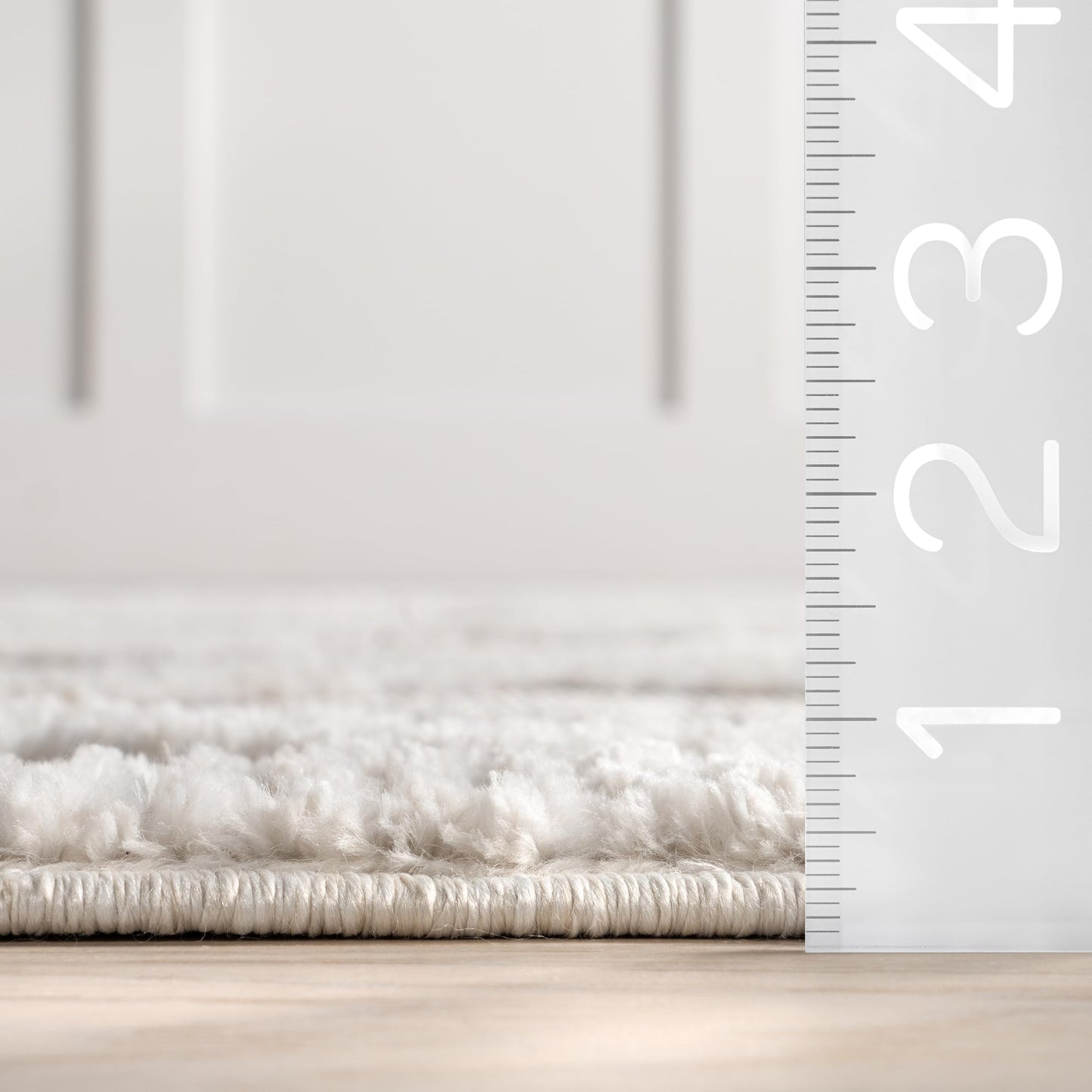 nuLOOM 3x5 Ansley Moroccan Tassel Area Rug, Light Grey, High-Low Textured Bohemian Design, Plush High Pile, Stain Resistant, For Bedroom, Living Room, Hallway, Entryway