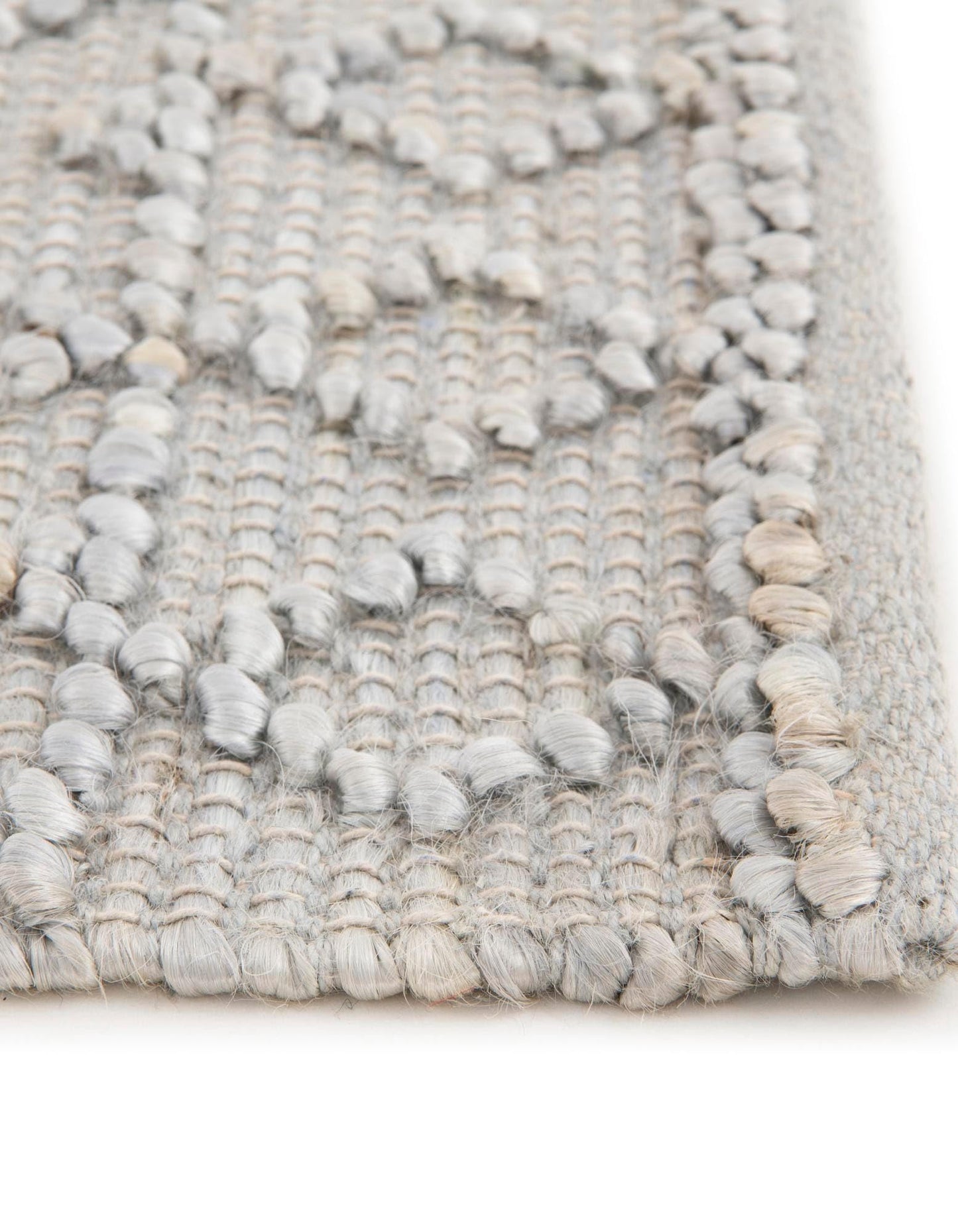 Rugs.com - Larsa Jute Rug – 6 Ft Runner Gray Hand Woven Jute Runner Eco-Friendly Texture for Hallways, Kitchens, and Entryways