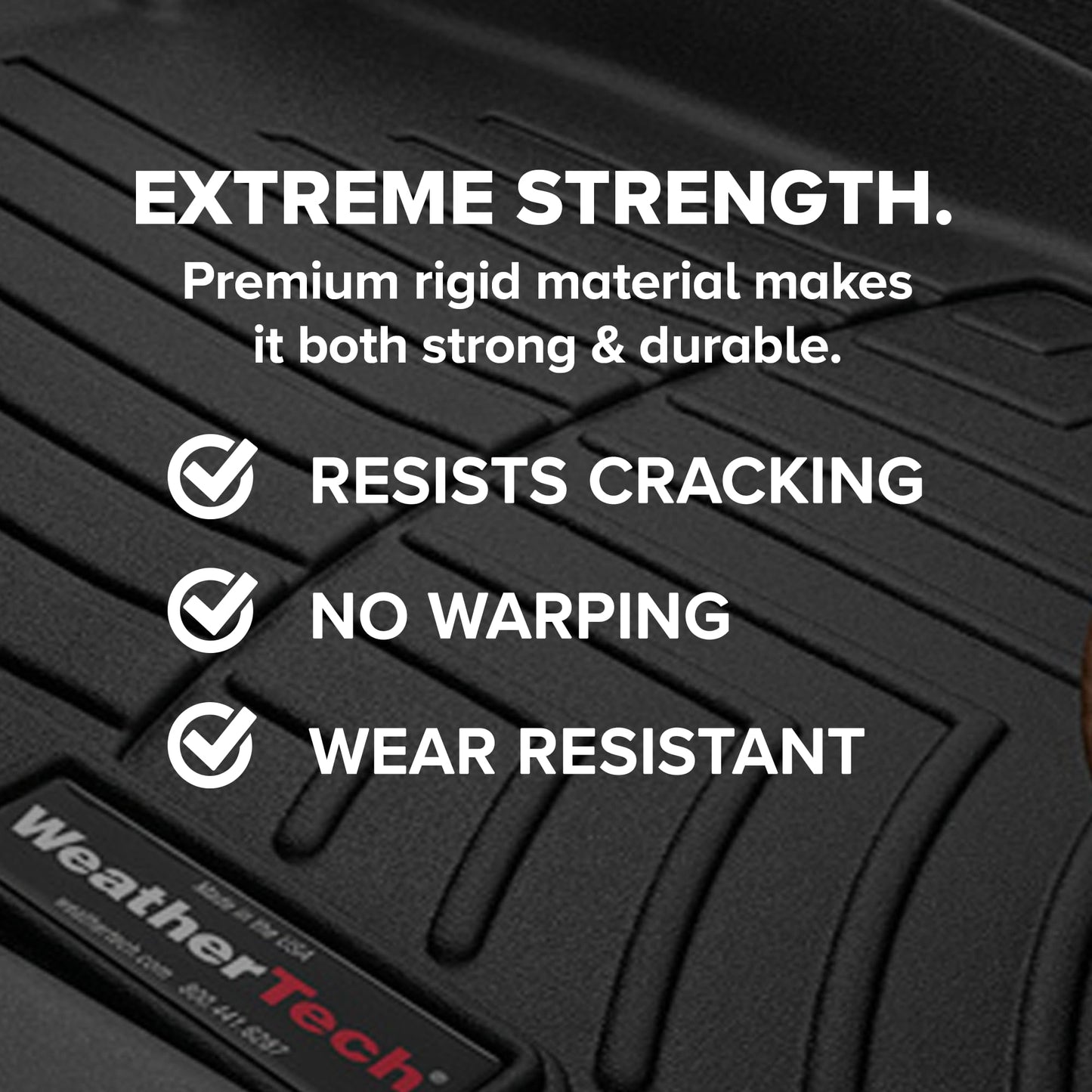 WeatherTech Custom Fit FloorLiners for Ford F-150 Raptor, F-150, F-150 Lightning - 1st & 2nd Row (44697-1-6), Black