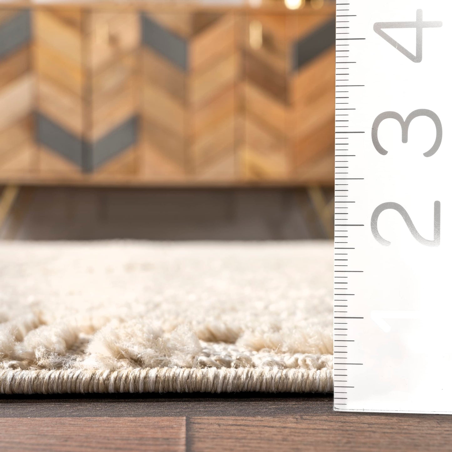 Nuloom Kerry Beige, 7'10" x 10', Geometric, Soft and Cozy, High Traffic, Stain Resistant, Easy Clean, Durable Area Rug for Bedroom, Living Room, Dining Space, Den, Foyer, Entryway
