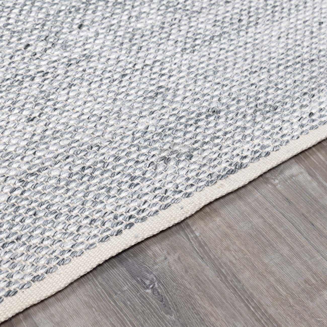 Hauteloom Stenhousemuir Recycled Material Living Room, Bedroom Area Rug - Contemporary - Light Slate, Medium Gray, Black - 2' x 3'
