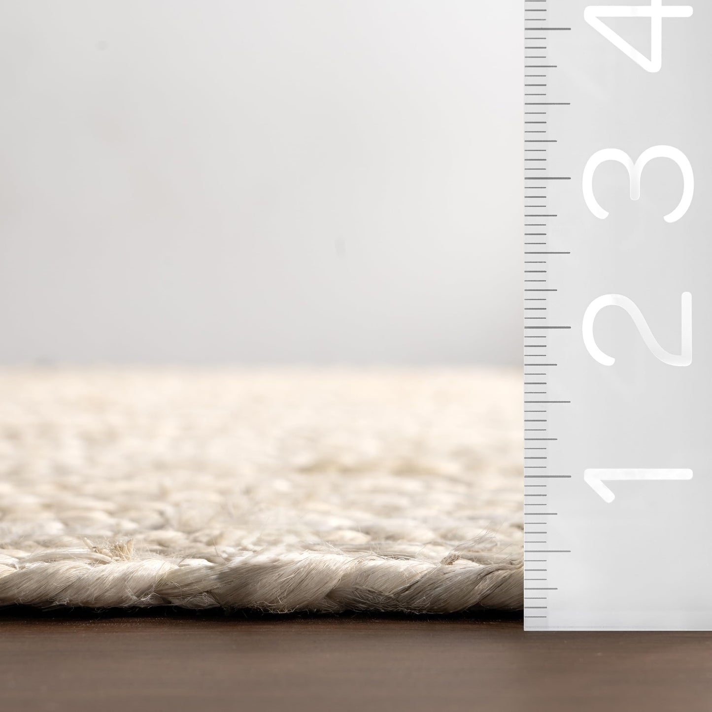 nuLOOM 3x5 Rigo Jute Hand Woven Area Rug, Off White, Solid Farmhouse Design, Natural Fiber, For Bedroom, Living Room, Dining Room, Hallway, Office, Kitchen, Entryway