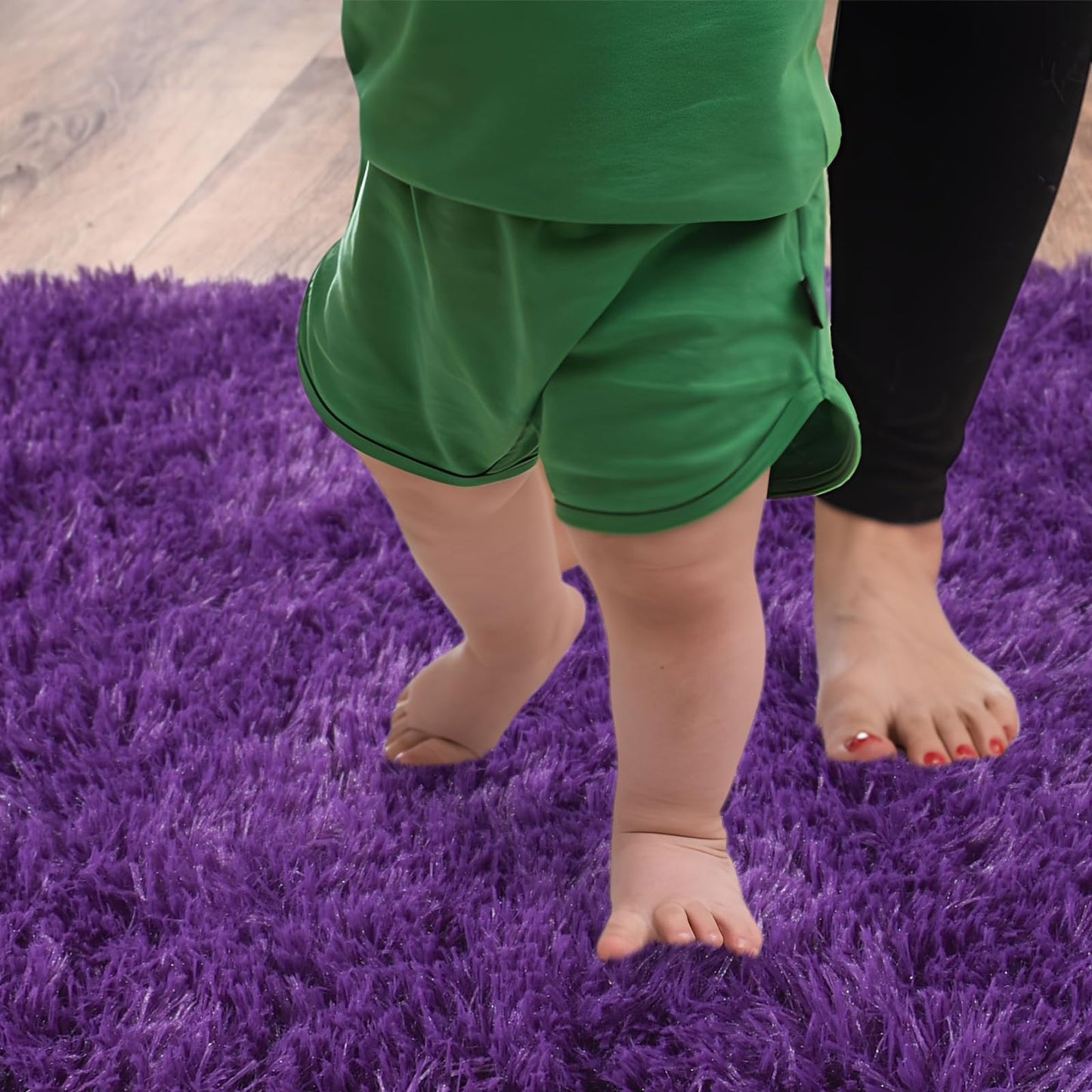 Ailyei 8x10 Large Area Rugs for Living Room, Ultra Soft Purple Big Shag Rug for Bedroom Nursery, Modern Fluffy Plush Carpet for Girls Boys Kids Room Dorm Home Decor, Upgrade Non-Slip