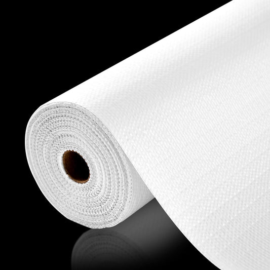 ALIUNI Drawer and Shelf Liner, Non-Slip Kitchen Cabinet Liners Non-Adhesive Thick Strong Grip Waterproof Washable Mats Protect Dresser Shelves Cupboard Bathroom Cabinets, White, 12 in X 10 FT